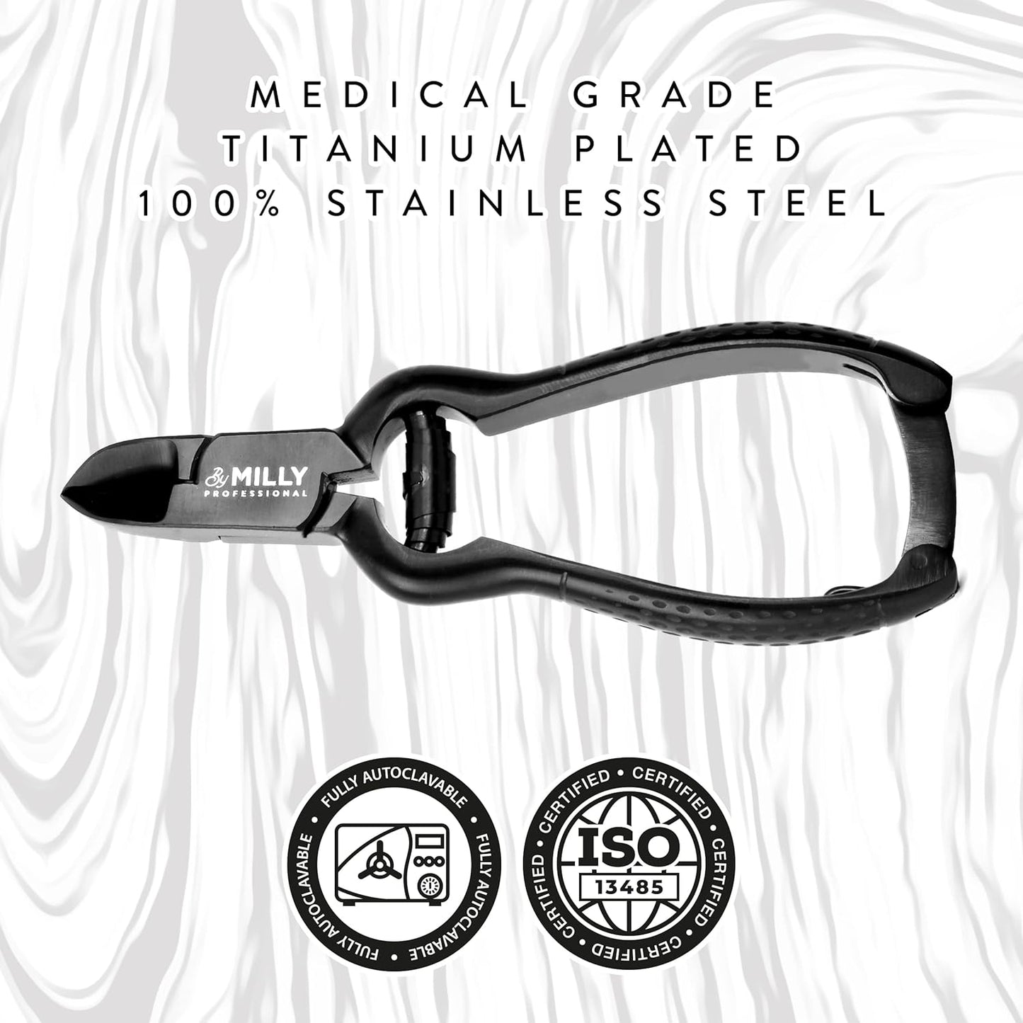 Heavy Duty Toenail Clippers for Thick Toenails | High Carbon Stainless Steel | Trim Thick or Hard Toenails | Professional Nail Clippers for Seniors & Podiatrist Toenail Clippers (Black)