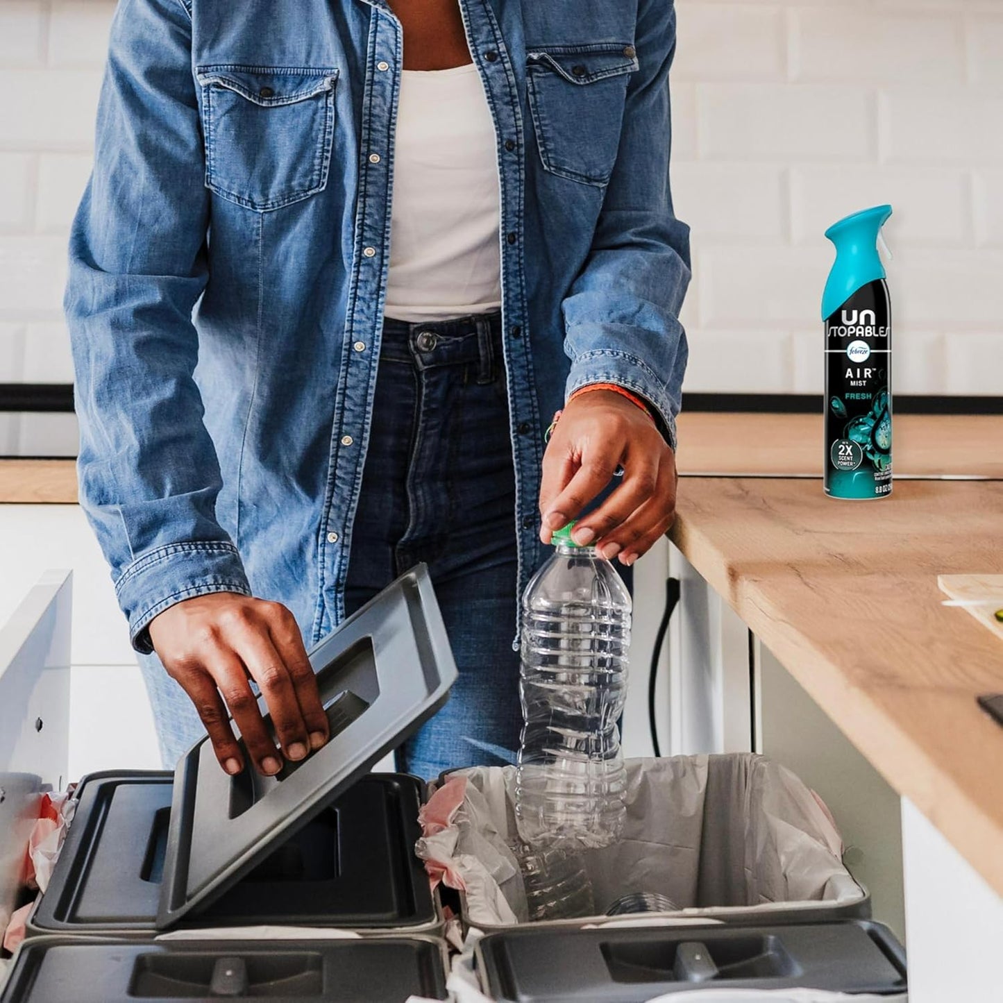 Febreze Air Freshener Spray, Unstopables Fresh, Odor Fighter for Strong Odor, 8.8 Oz, Pack of 6