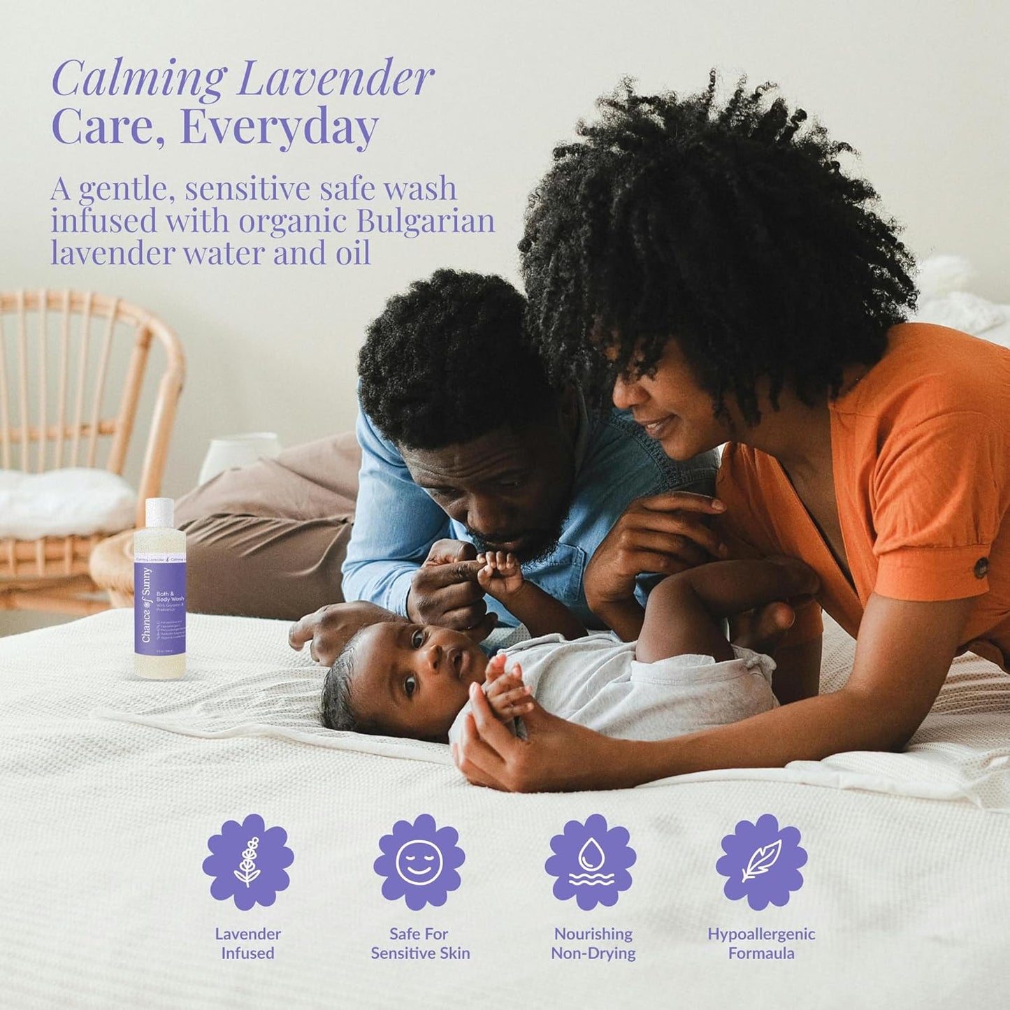 Sensitive Skin Bath & Body Wash – Sleepytime Lavender, Hypoallergenic & Dermatologist-Tested - Gentle, pH-Balanced Cleanser for Dry & Delicate Skin - Family-Friendly & Vegan (8 oz)