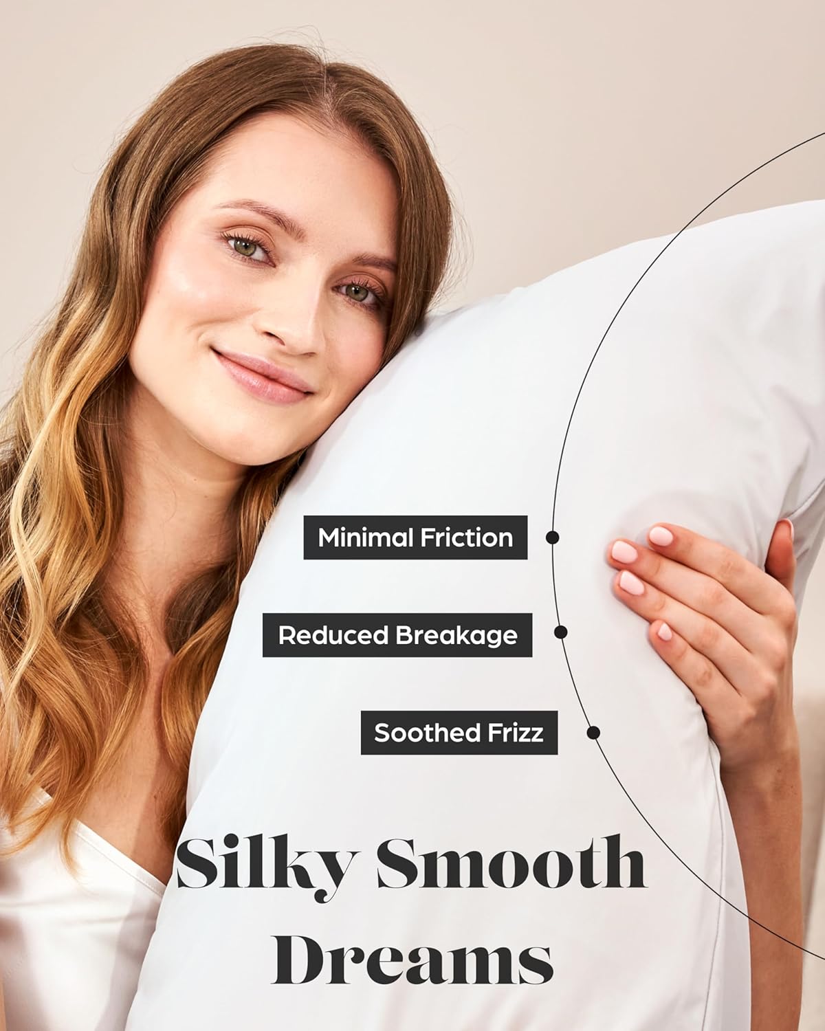 Lavish Comforts® Cooling Pillow Cases for Hot Sleepers – Cool, Ultra-Soft King Pillow Cases for Frizz, Anti Acne Pillow Case, Antimicrobial, Alternative Silk Pillow Cases– King Gray Set of 2