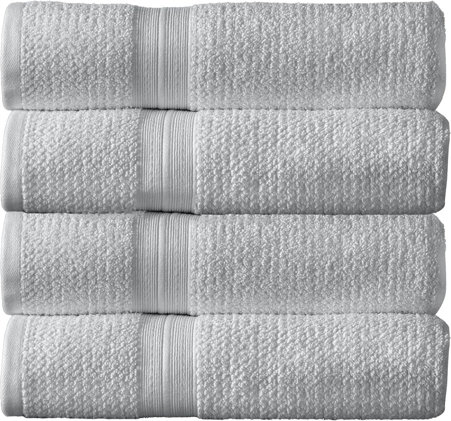 Arm & Hammer Quick Dry Bath Towels, 4 Piece, Light Grey