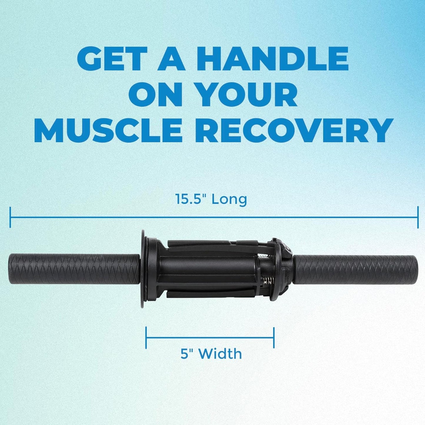 Chirp Focus Muscle Roller Handle, Muscle Roller Handle for Deeper Massage, Deep Tissue Rolling Massager for Neck, Shoulder, & Back Pain, Compatible with The 4-Inch Focus Wheel - 15.5" (39cm)