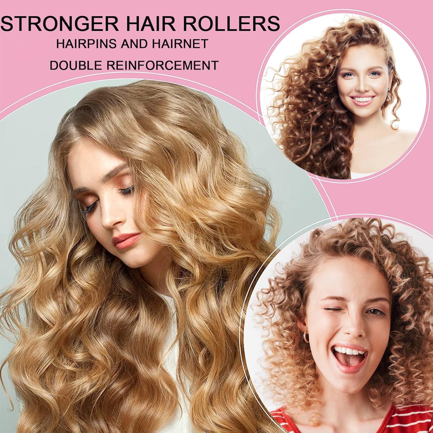 Hair Rollers, 12 Pack Salon Hair Dressing Curlers, Self Grip Hair Roller Sets, Hair Curlers, DIY Curly Hairstyle, Colors May Vary, Small