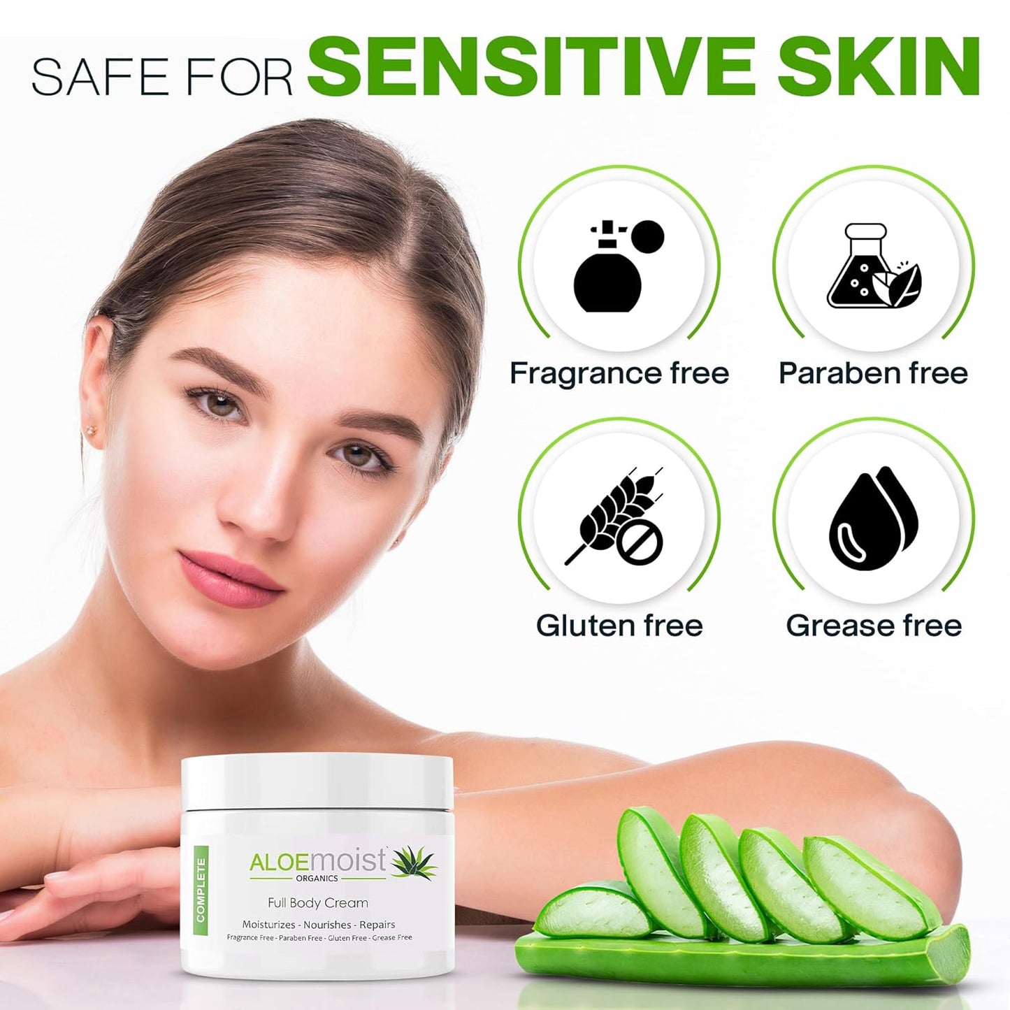 Organic Aloe Vera Lotion - Face & Body Moisturizing Cream with Natural Aloe Vera, Vitamin E Oil, Vitamin C, Retinol Cream, Shea Butter – Anti Aging Face Moisturizer for Women, Dry Skin (8 oz - 2pk)