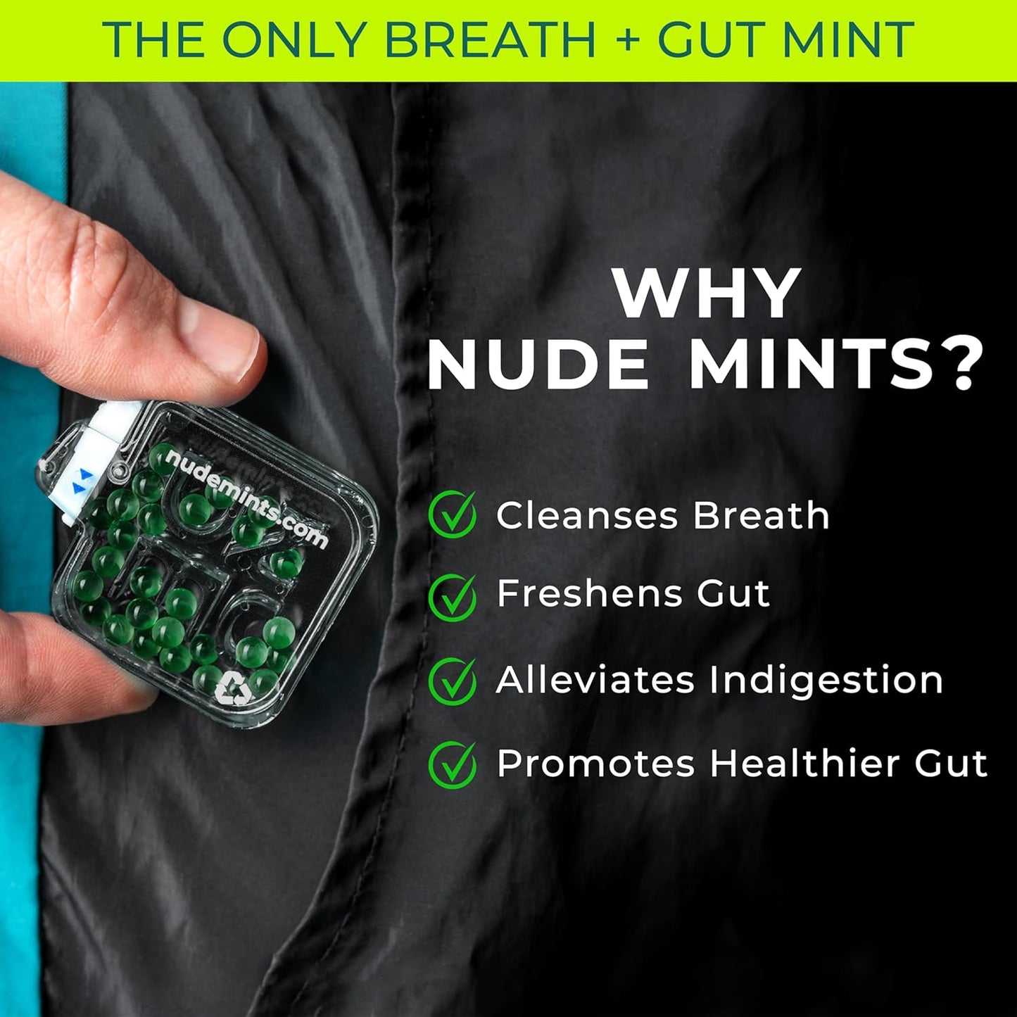 NUDE MINTS | Dual Action Liquid Capsules | Mouth Watering Mint - Lasts 3x Longer - 3x Stronger - Extreme Bad Breath Solution For Adults - Sugar Free, 0 Calorie - Berries - 5 Pack - 150 Capsules