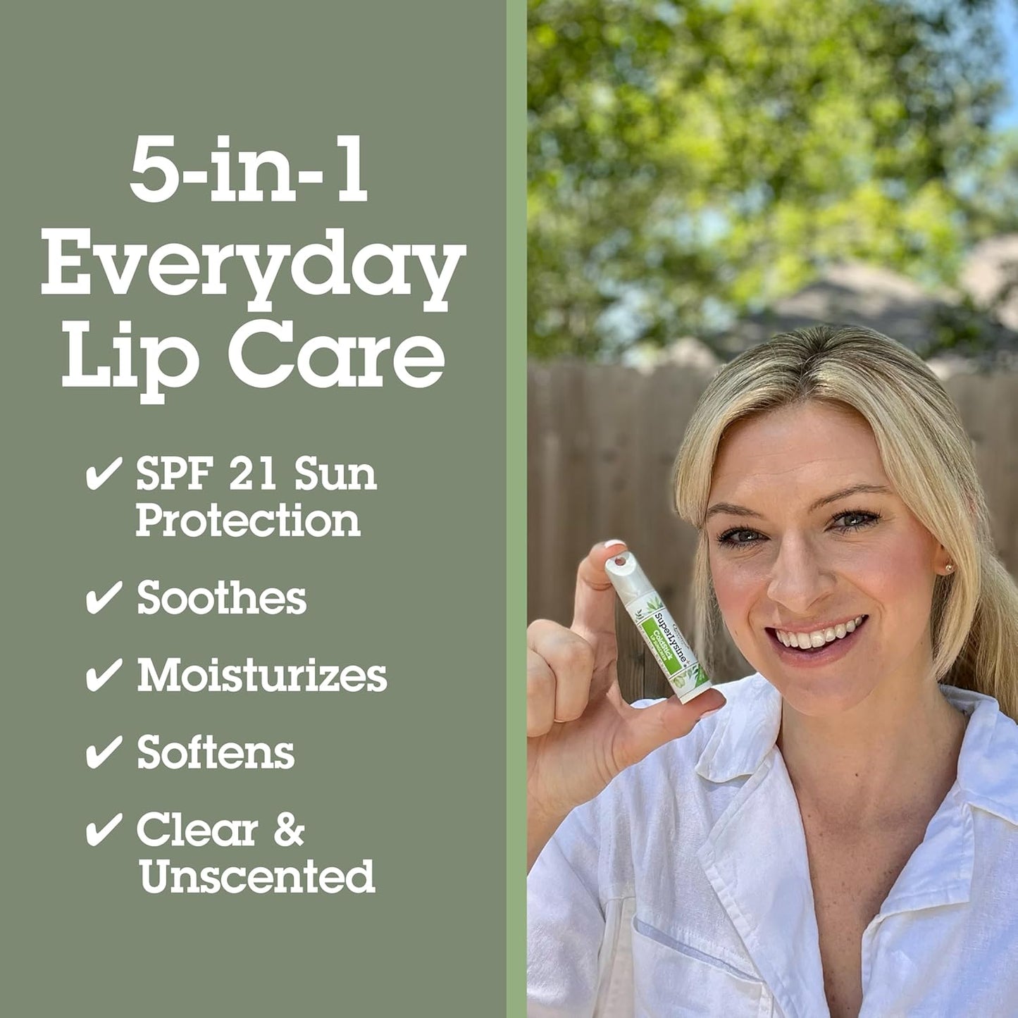 Quantum Health SuperLysine+ Colds tick Lip Sunscreen - Lysine Herbs & Nutrients Soothe & Moisturize Lips - Softens & Protects from the Sun - SPF 21 - Clear - 0.17 Ounce