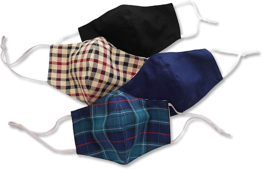 HOPE LOVE SHINE Face Mask Adjustable Filter Pocket Reusable Breathable Washable Cloth Mask Face Masks for Women Men - 4 Pack