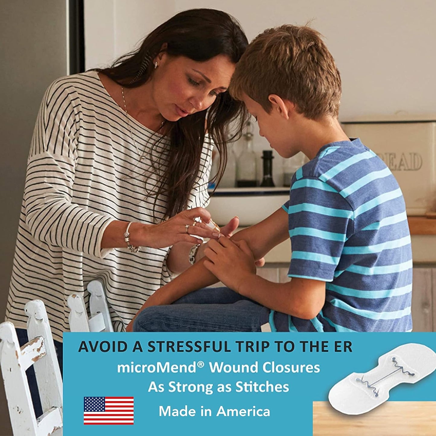 Emergency Wound Closures Surgical Quality Laceration Repair Without Stitches - Think Ahead - Be Prepared - Add to Your First Aid Kit, Camping Gear (Multi Pack - 3 Packs of 2 Medium Devices)