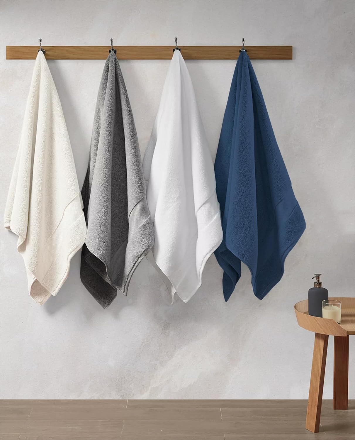 Delara 100% Organic Cotton Towels 650 GSM Plush Feather Touch Quick Dry Bath Sheet, Pack of 2 GOTS Certified, Oeko-Tex Green Certified, Organic Cotton Bath Sheet, 36"X70"