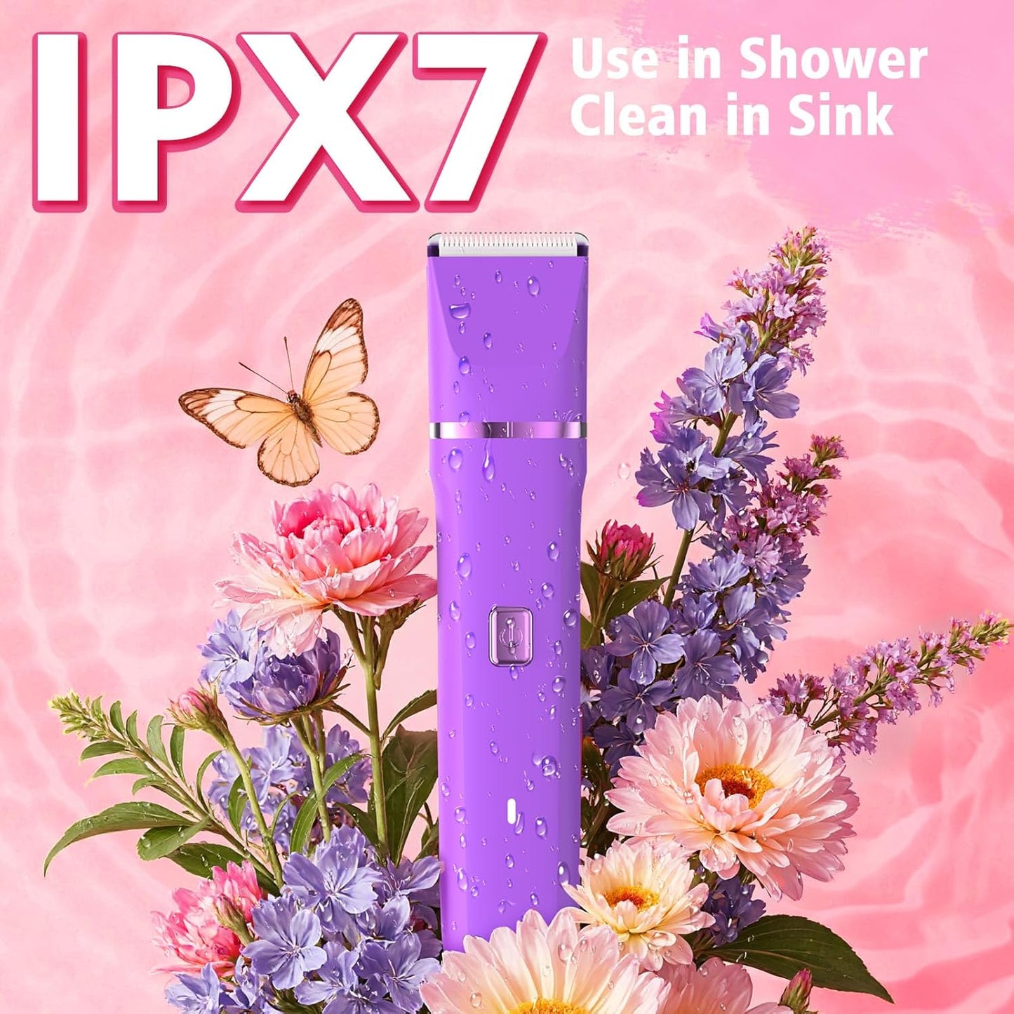 Electric Shaver for Women - Cordless Dermave Bikini Trimmer for Lady's Beauty, Painless Facial Hair Removal Device with Low Noise, Detachable Head, Fast Charging, 2025 Beach Vacation Essentials