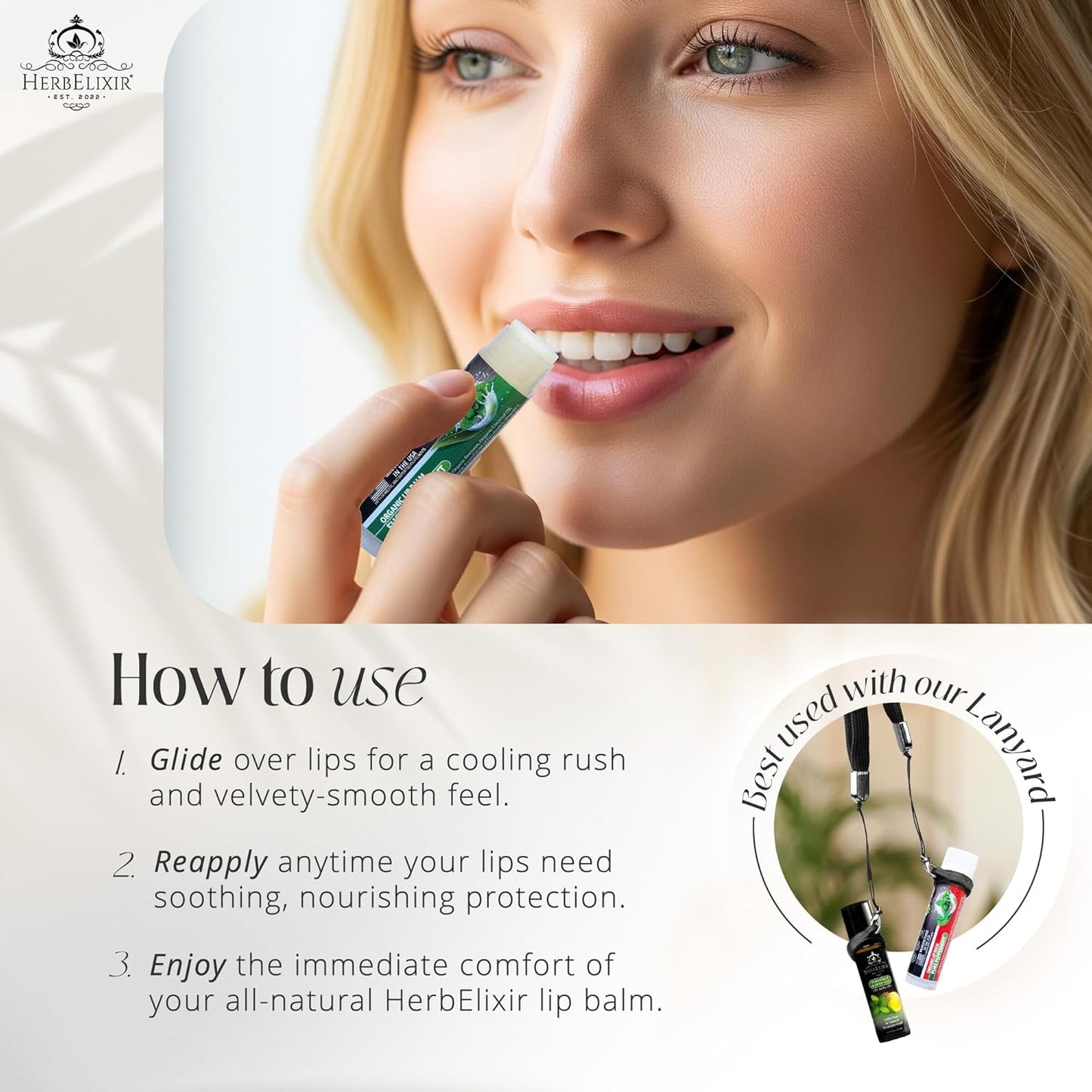 Organic Lip Balm Variety Pack | 4 Pack Peppermint & Eucalyptus Mint Chapstick Set | Moisturizing for Dry Lips | For Men and Women