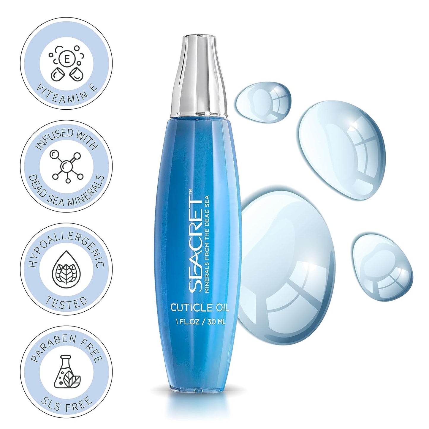 SEACRET Minerals From The Dead Sea Cuticle Oil, 1 Fl Oz (Pack of 2)