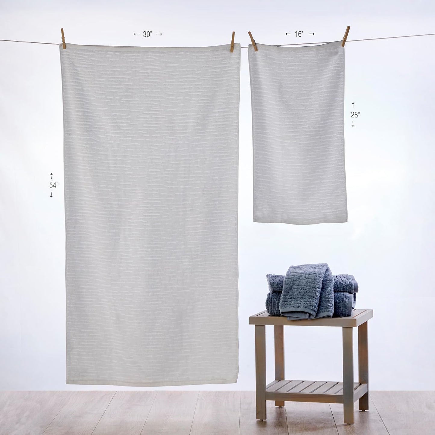 SKL Home CloudSoft Cotton Luxury 6-Piece Towel Set, White