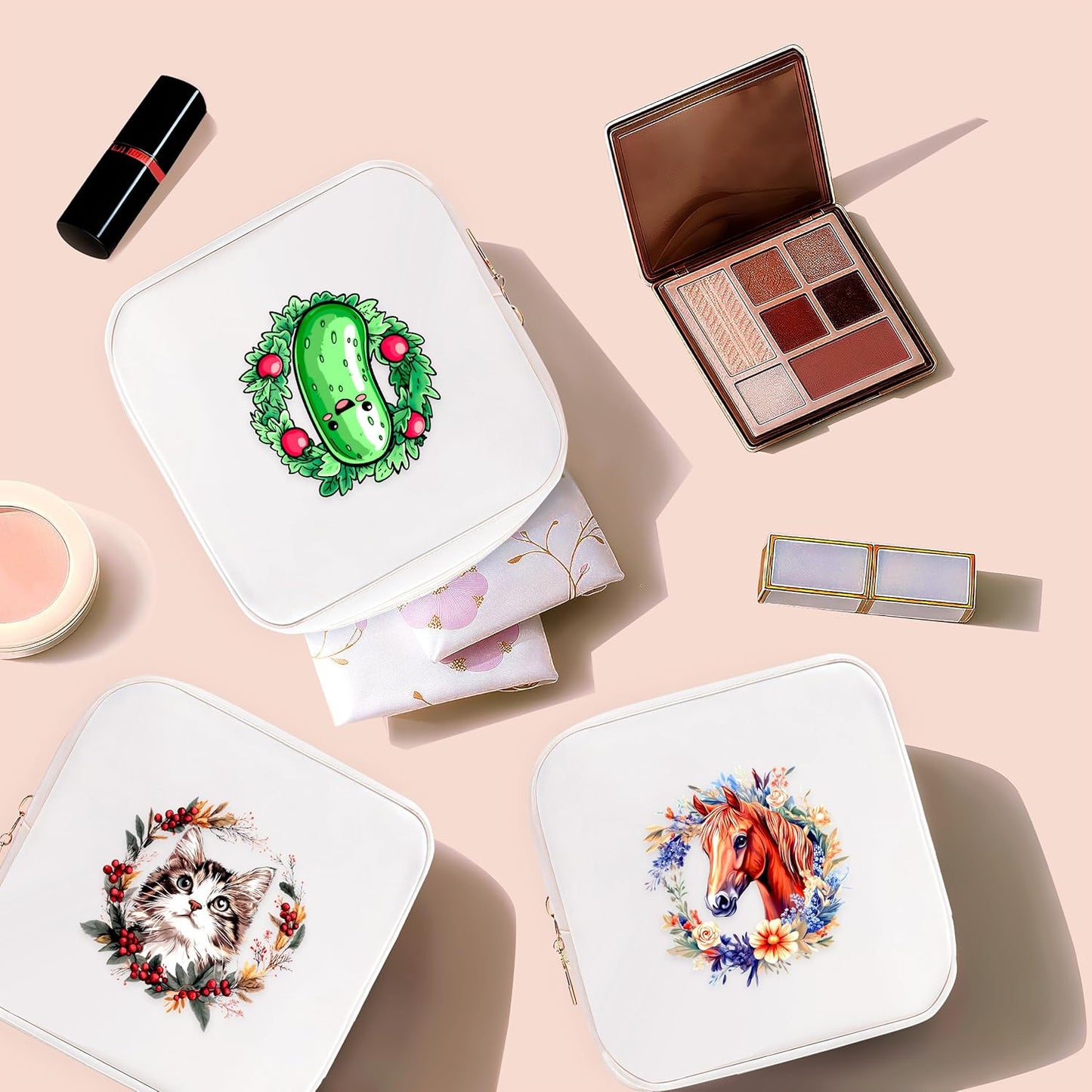 Pickle Mini Makeup Bag, Pickle Gift For Women Girls, Cute Portable Zipper Pouch Cosmetic Bag For Teen Girls Kids, Small Storage Bag For Sanitary Pad, Period napkin bag!