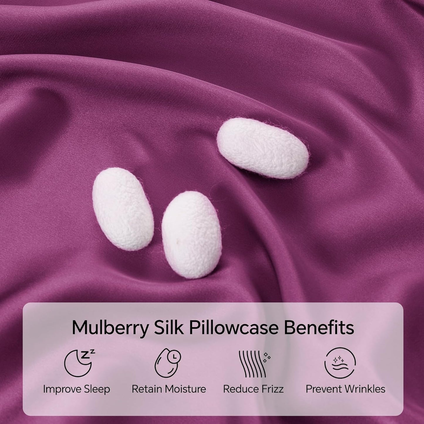 INFIIXSO Mulberry Silk Pillowcase for Hair and Skin, Silk Pillow Cases Standard Size with Hidden Zipper 20x26 Inches, Ultra Smooth and Soft Cooling Pillow Cases for Hot Sleepers(Purple, 1 Pack)