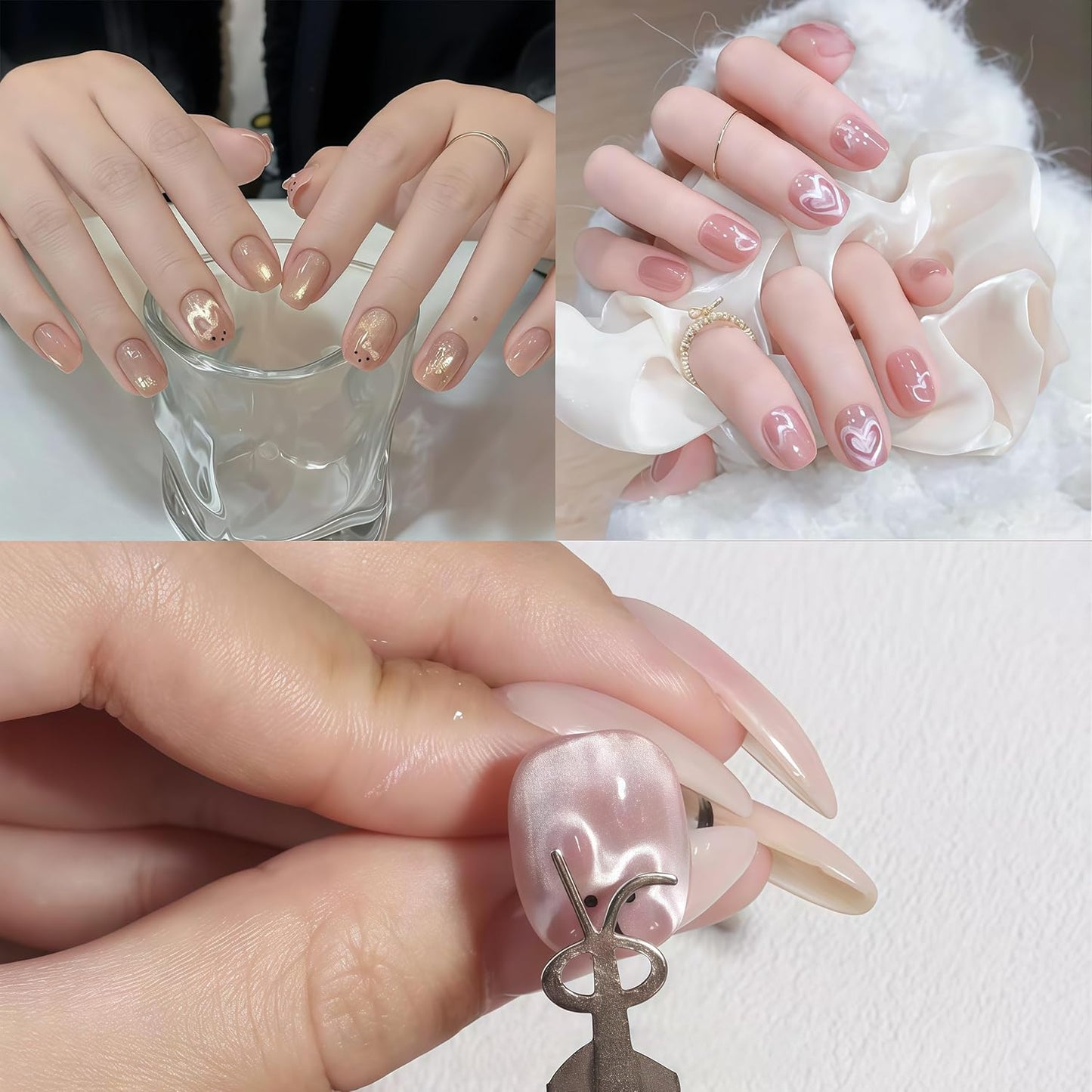 cat eye magnet,nail magnets for nail art,cat eye magnets,DIY manicure kit with Y-shaped guide rod, nail iron suitable for home and salon use (9 pieces)