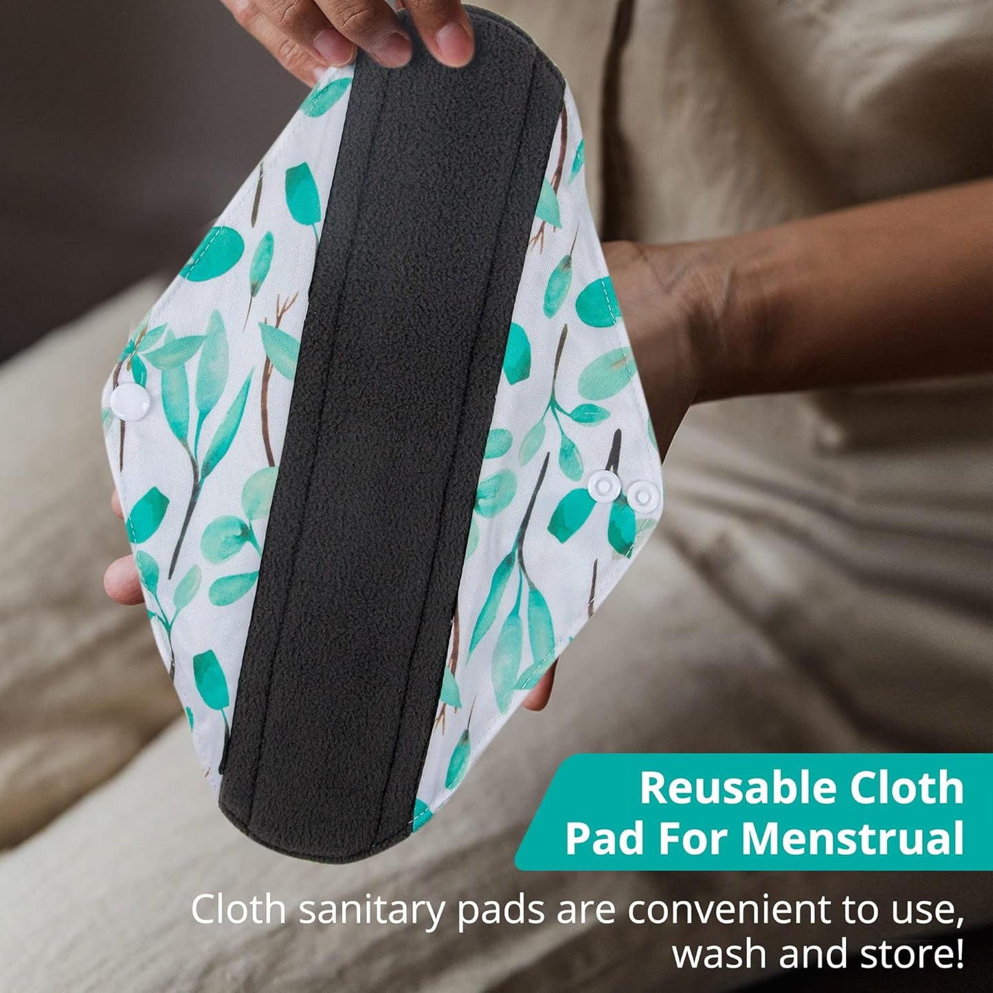 7pcs Set 1 pc Mini Wet Bag +6pcs Absorbent Reusable Sanitary Pads/Washable Cloth Menstrual Pads(Summer,L)…