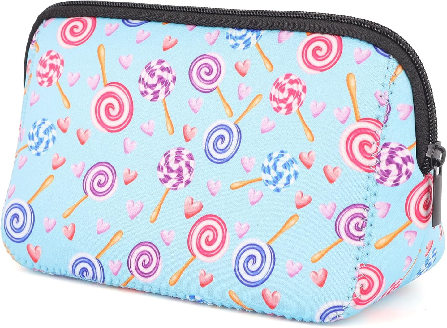 Cosmetic Bag Waterproof Neoprene Zipper Pouch Travel Portable Toiletry Makeup Bags Organizer Case for Women and Girls