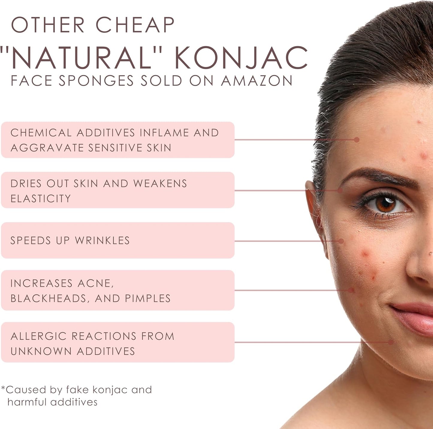 Konjac Exfoliating Face Sponge for Cleansing & Facials (4 Pack) | Microplastic Free 100% Natural | Non-Toxic | Biodegradable | Eco-Friendly | Plastic Free Packaging