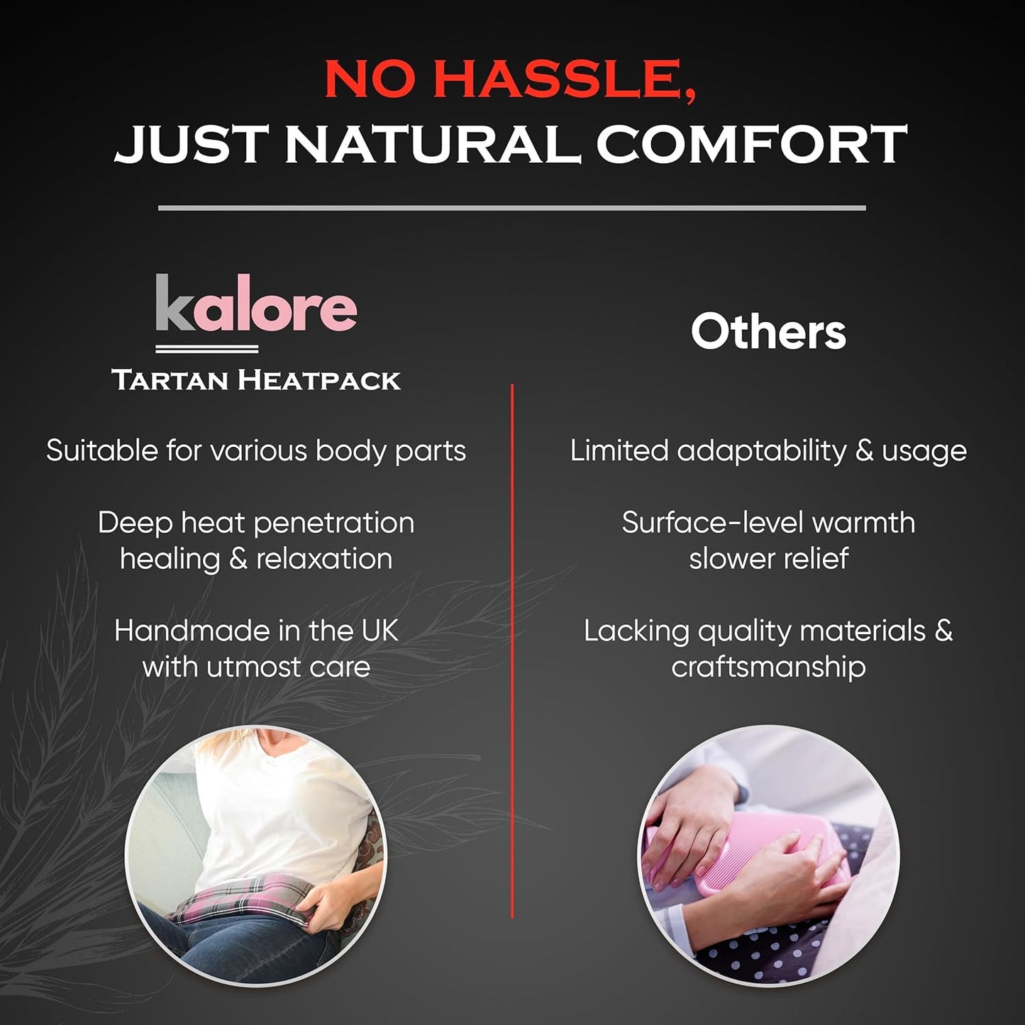 Microwavable Heating Pads for Winter Warmth, Back, Stomach & Head Comfort – Kalore Cotton Tartan Neck Wrap – Even Heat Distribution Hot Compress Bag – Wheat Heat Pad XL – Lavender Scent – Pink