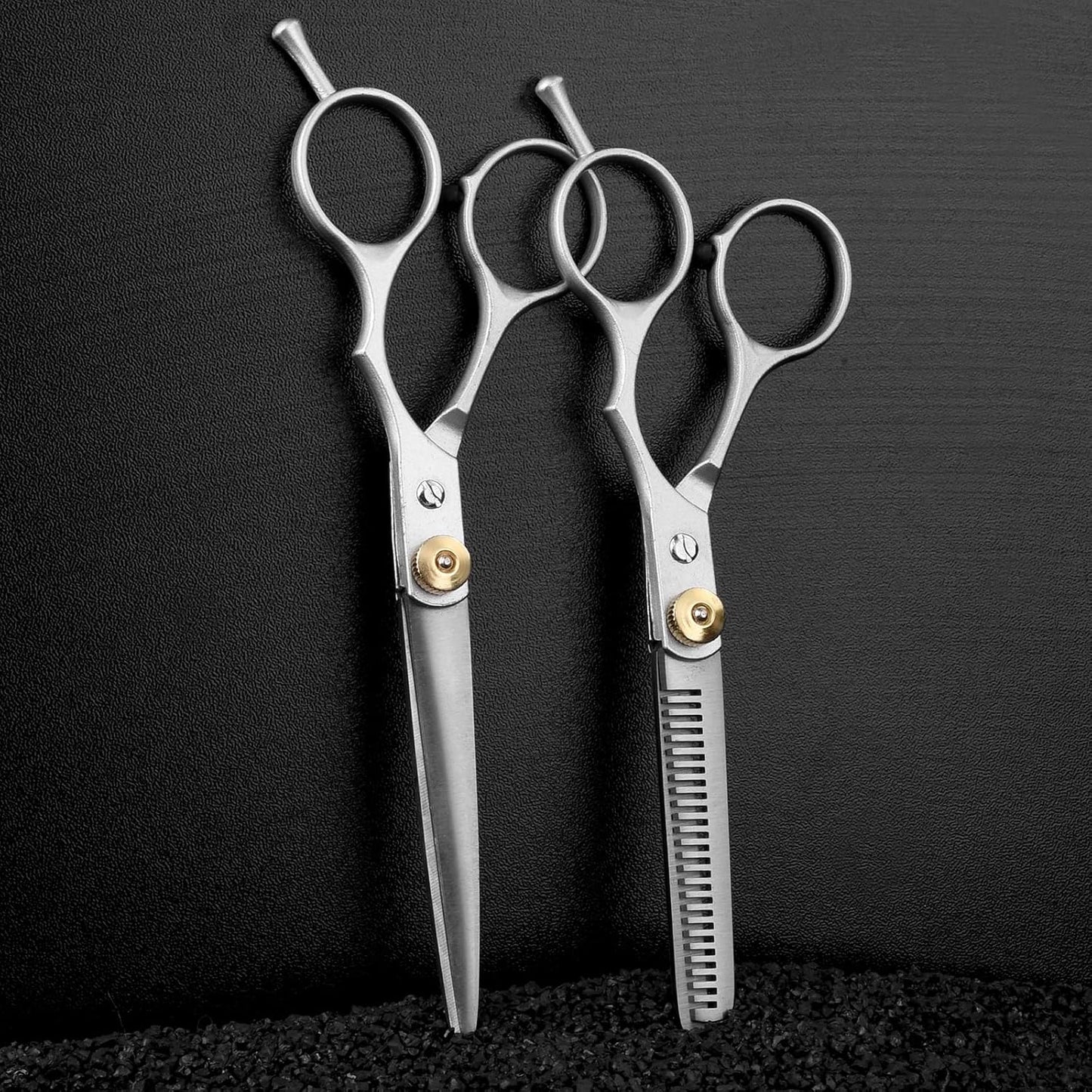 Hair Scissors Hair Cutting Shears Set, Fcysy Haircut Thinning Shears Kit, Salon Barber Haircutting Scissors Hairdresser Blending Shears Hair Trimming Tools for Men Women Dog