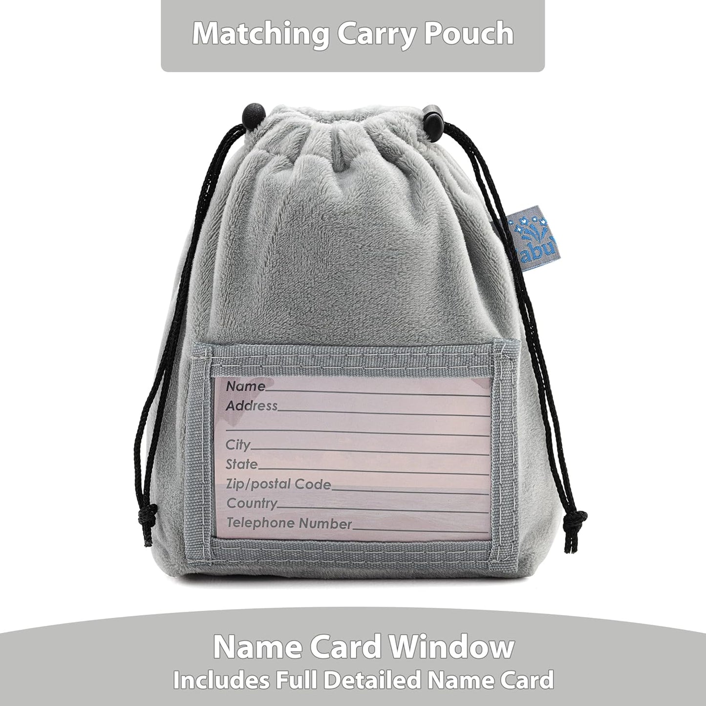 Inflatable Travel Neck Pillow: Extra-Soft, Cushion. For Airplanes, Trains, Cars, Portable Travel Accessory-With Carrying Pouch For cell phone and Passport Etc. (Grey)