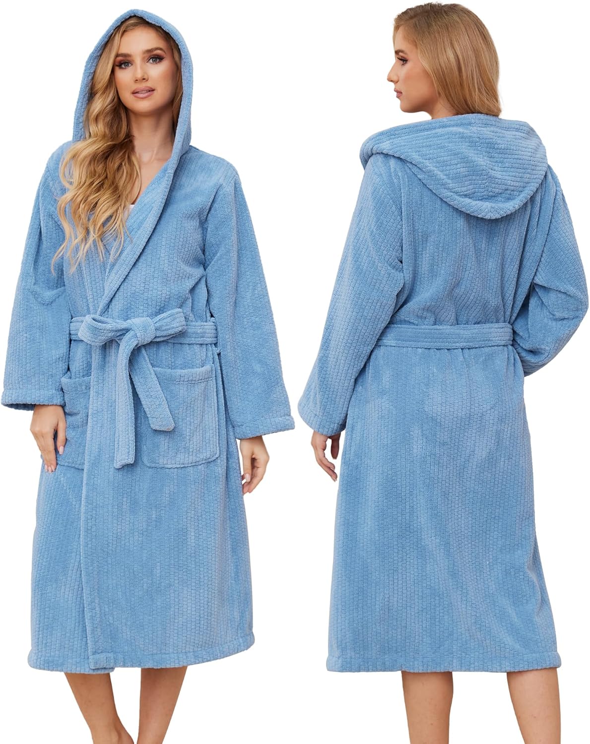 Hooded Bathrobes for Women, Soft Long Towel Robes for Women - Quick Dry yet Warm