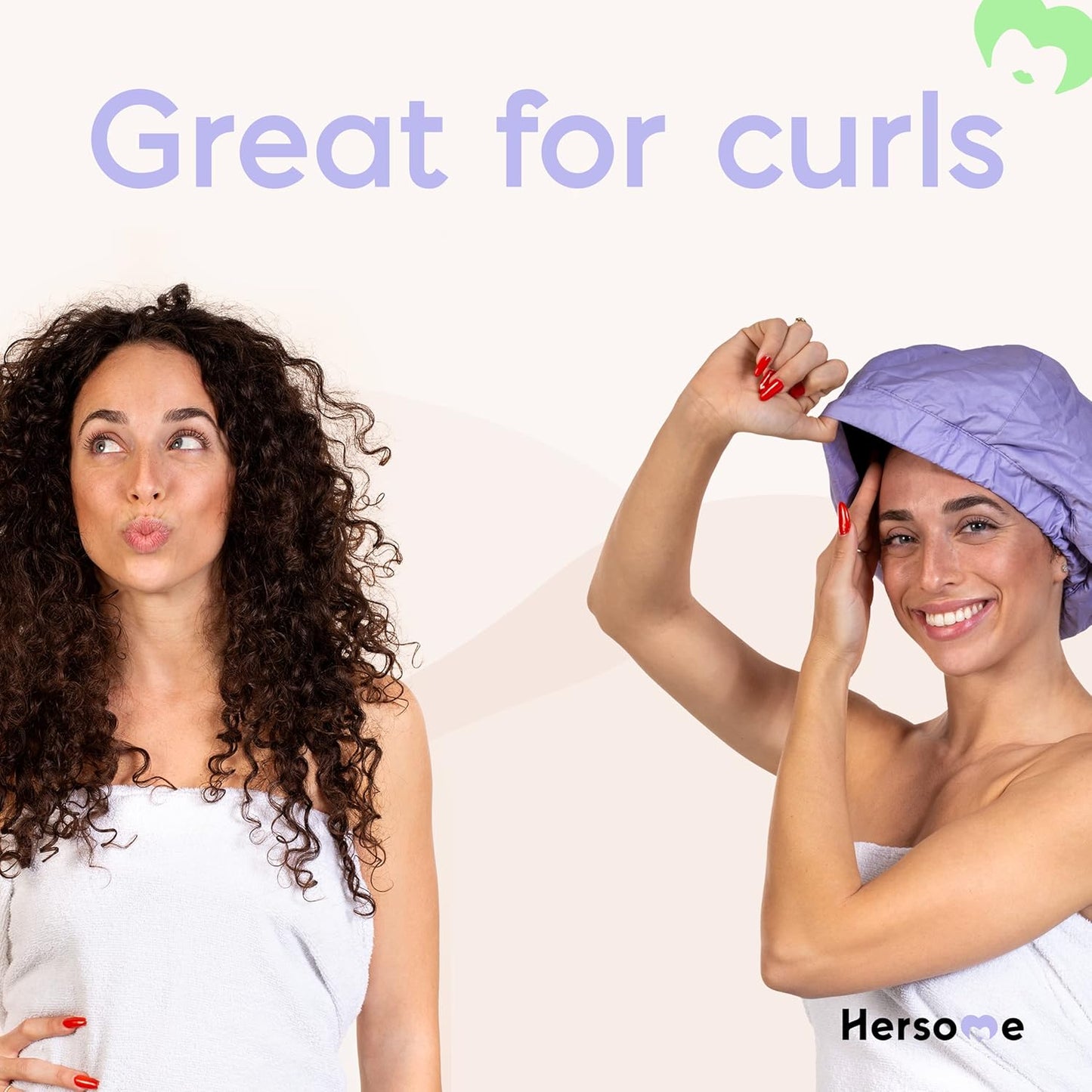 Premium Shower Cap for Women with Long Hair. Reusable, 100% Waterproof, Double-Sided, Great For Curls with Satin Silk Anti-Frizz Cloth. Lilac Shower Caps For Women (Standard, Lilac)