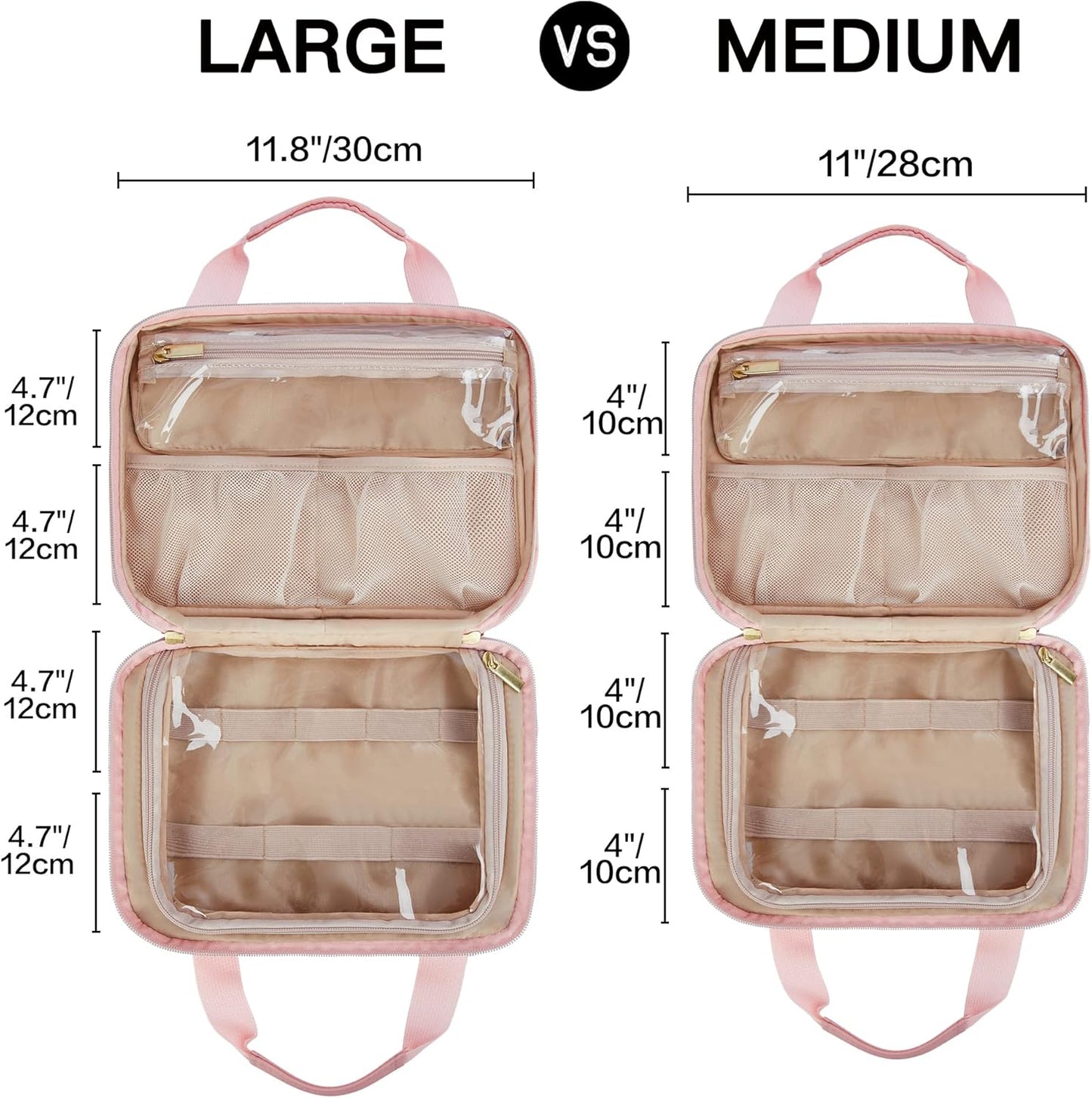 Leudes Travel Pill Bottle Organizer,Medicine Organizer and Storage,Home Medication Bag, Cases,Carrier for Pills,Vitamin,Fish Oil,Supplements for Women and Men (Medium, Pink)