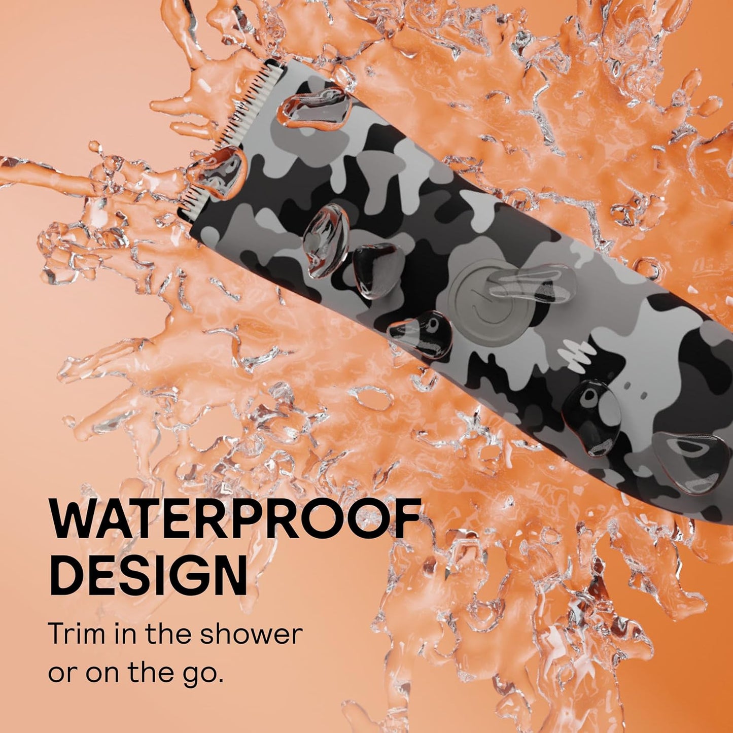 MERIDIAN The Trimmer Original - Body Hair Trimmer for Men, Electric Shaver for Pubic Hair, Chest, Legs & Bikini, Waterproof & Rechargeable, Arctic