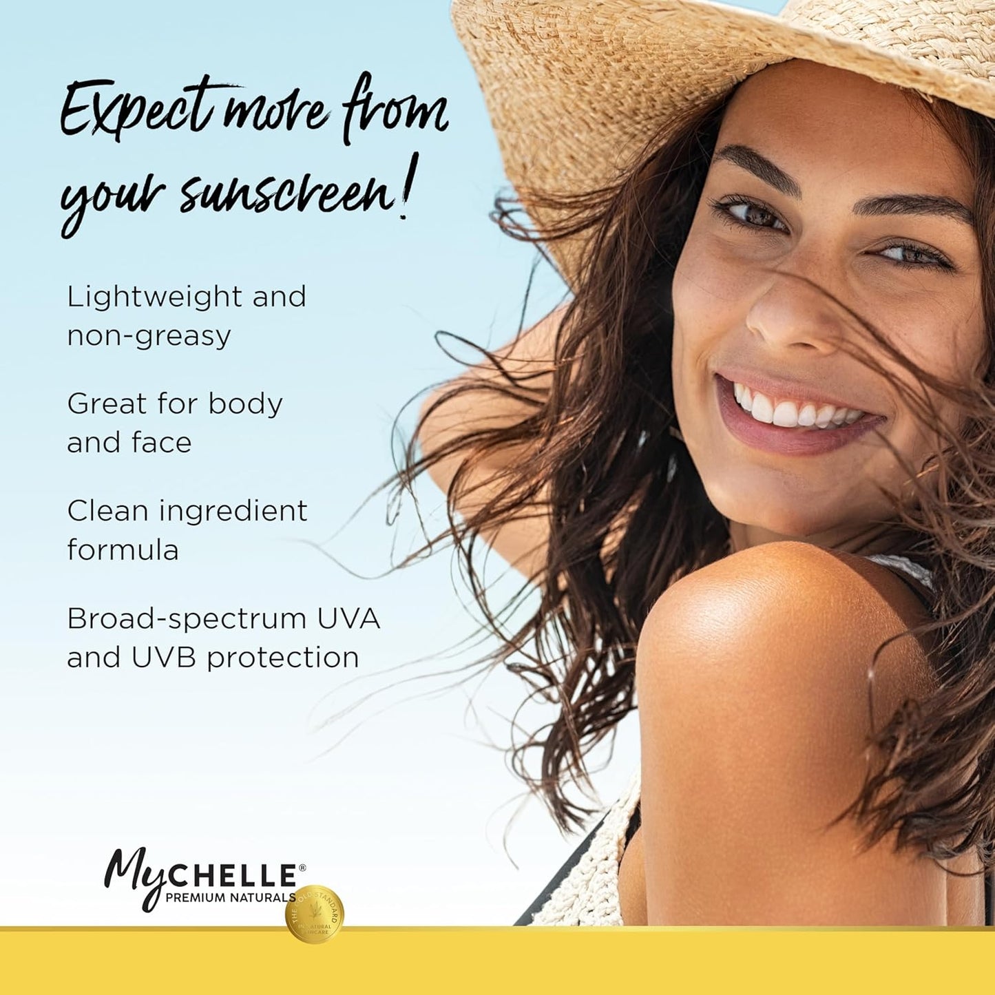 MyCHELLE Sun Shield Stick SPF 50 Tinted - Mineral Reef Safe Sunscreen for Face