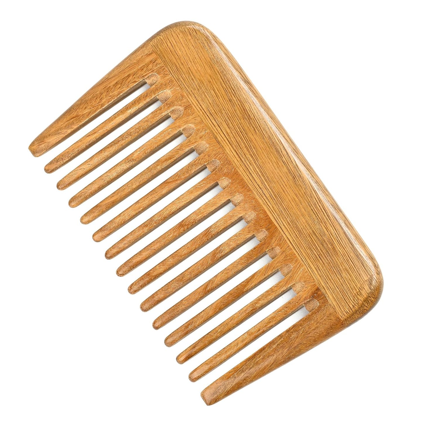 Onedor Handmade 100% Natural Green Sandalwood Hair Combs - Anti-Static Sandalwood Scent Natural Hair Detangler Wooden Comb (Wide Tooth Mini Pocket Comb)