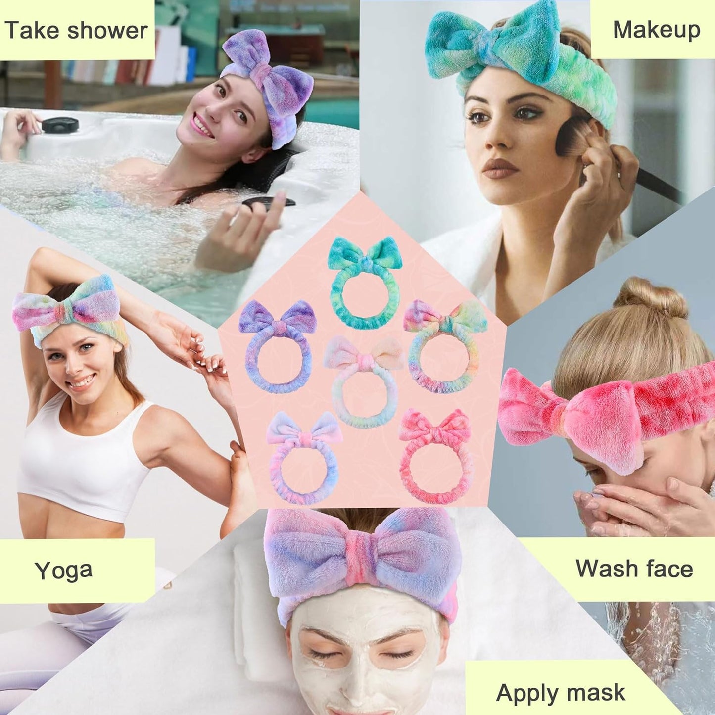 WSYUB Spa Headband Bulk, Headband for Washing Face,28pcs