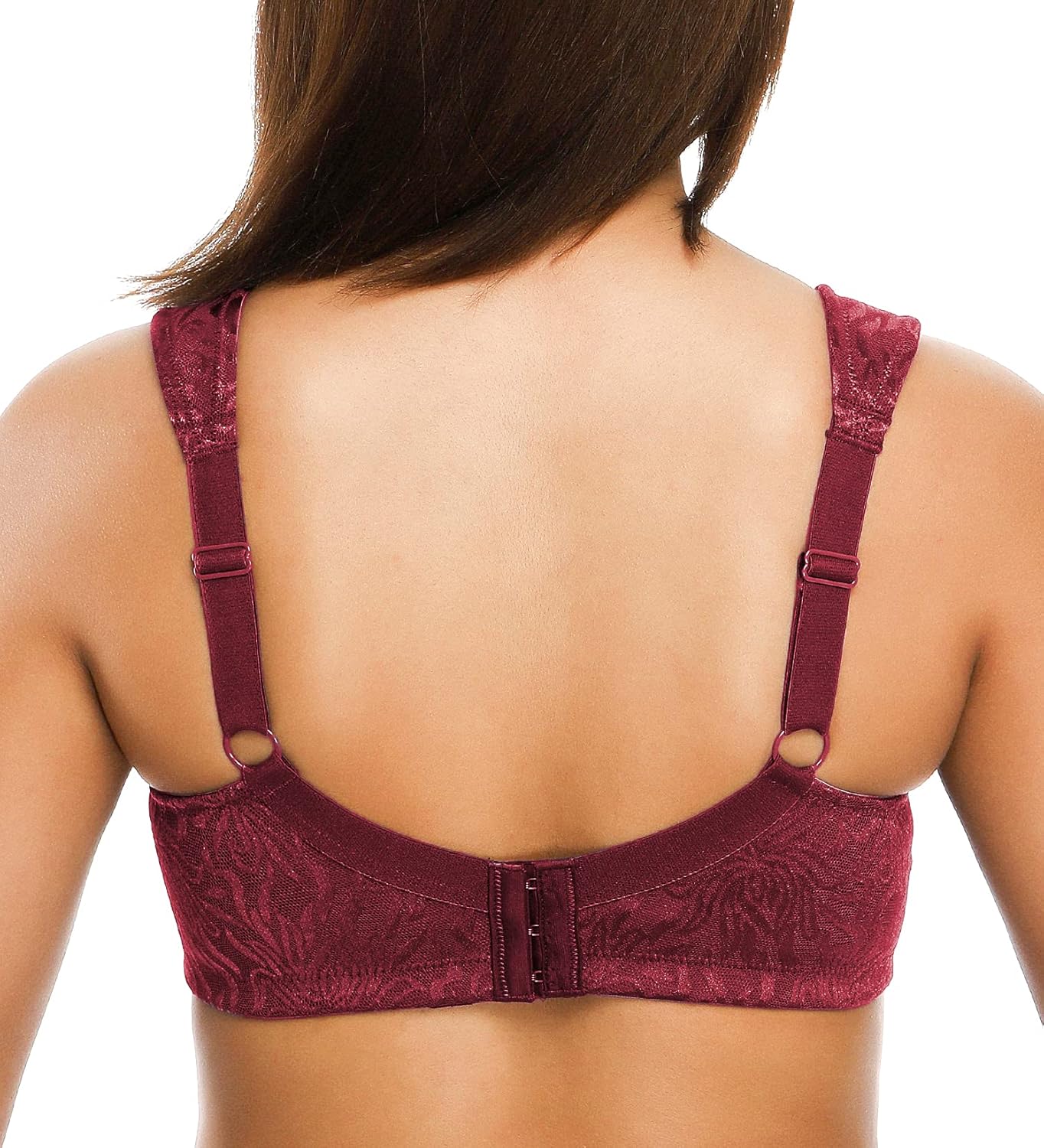 ZeroBound Women's Minimizer Bras Comfort Cushion Strap Wirefree Full Coverage Large Bust Non-Padded Bra