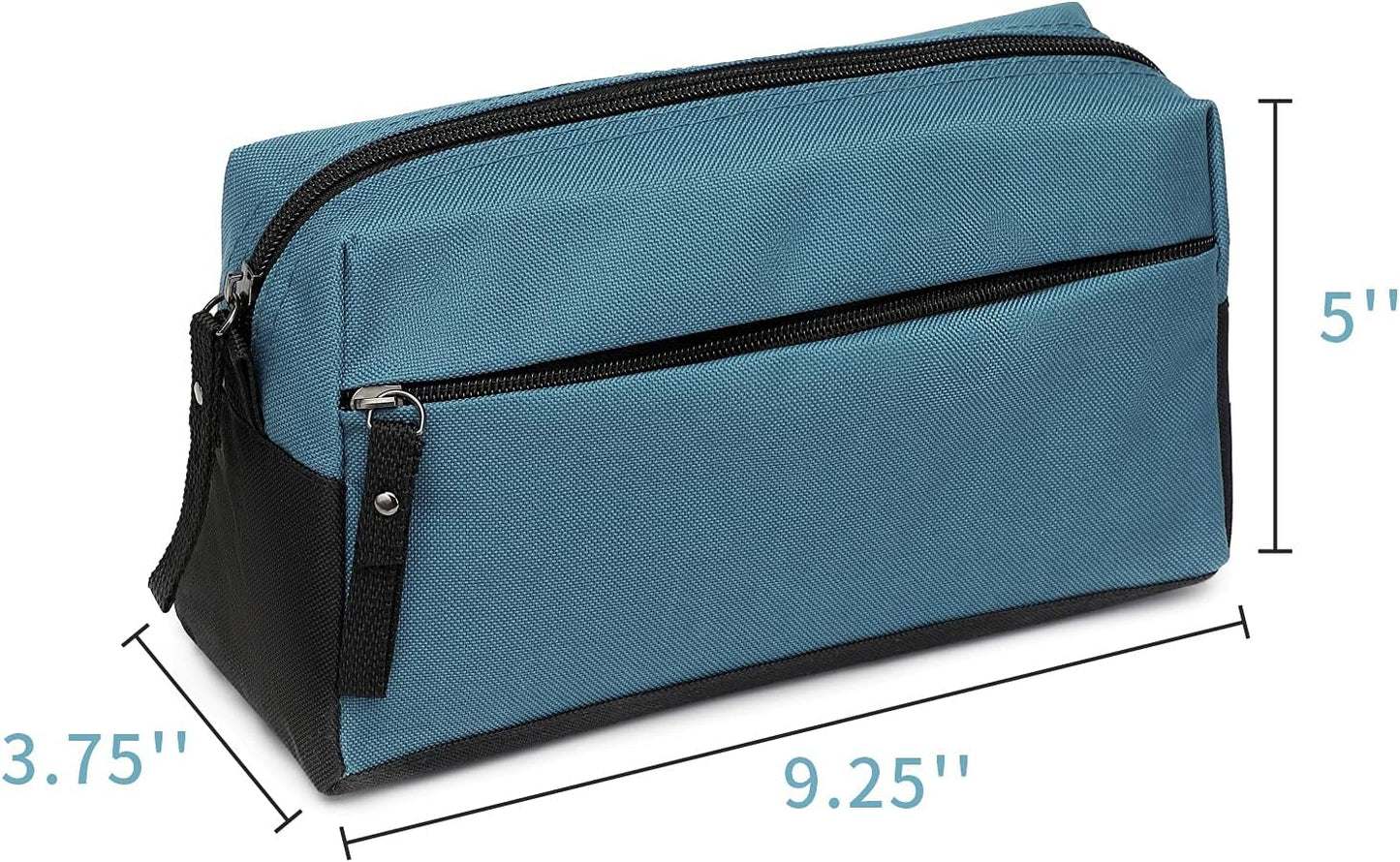 BuyAgain Toiletry Bag, Toiletry Travel Bathroom Bag Waterproof Cosmetic Make up Pouch Dopp Kit For Men or Women, Silver Blue