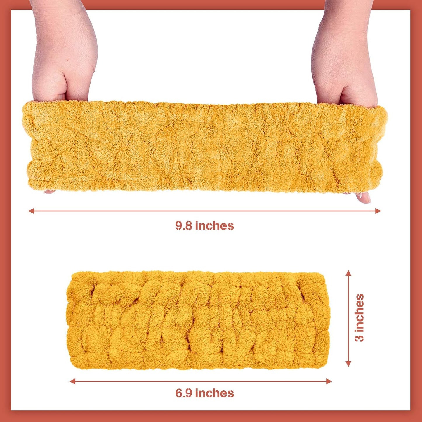 Chuangdi 3 Pieces Spa Headband for Women Facial Makeup Headband Soft Terry Cloth Hairband for Washing Face Mask Spa Shower Gifts(Milky-White, Yellow, Dark Green)