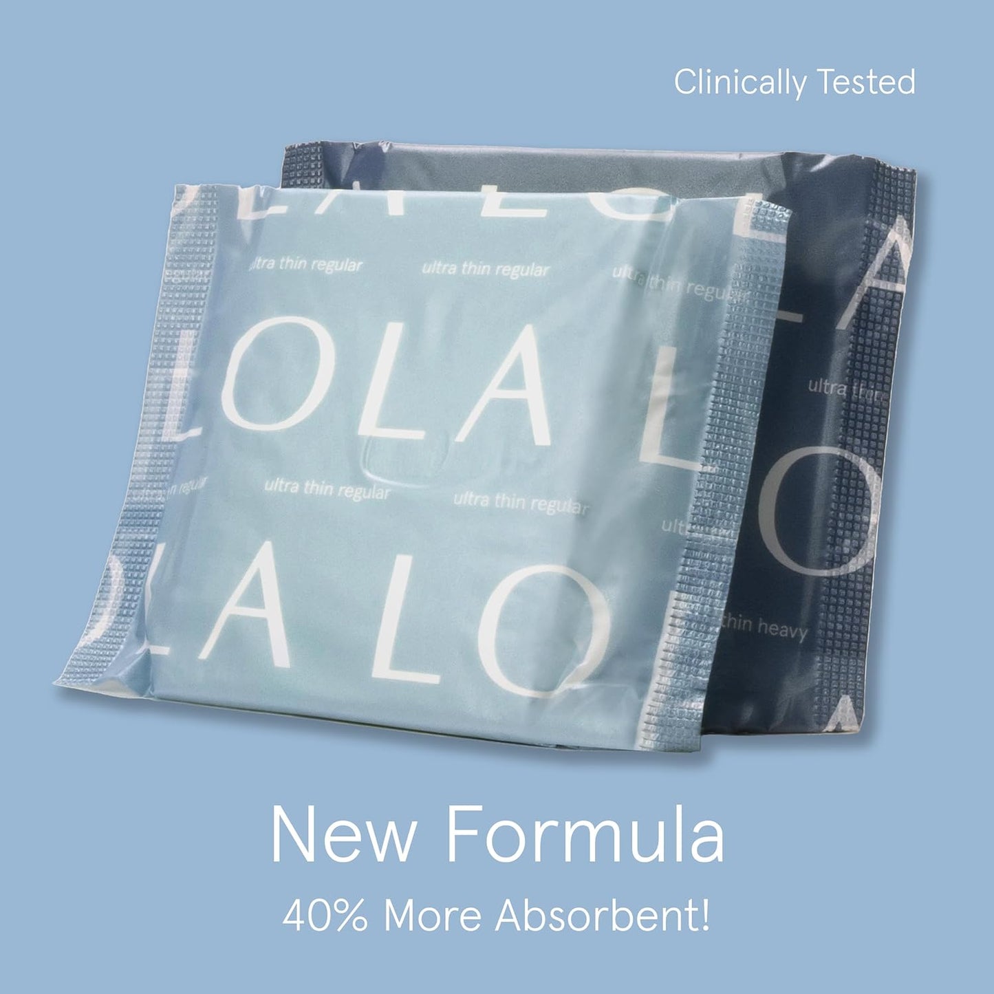 LOLA Non-Toxic Cotton Pads for Women - 36 Count, Regular, Ultra Thin with Wings - Organic Pads & Panty Liners for Women