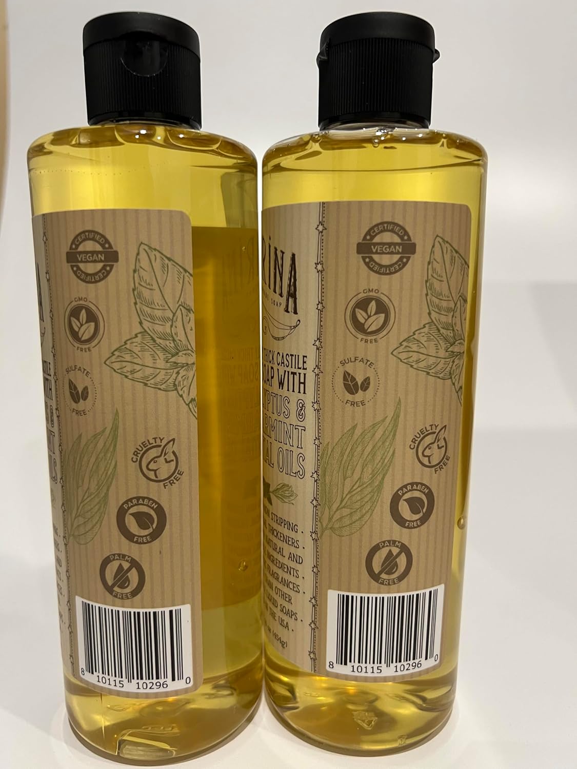 Liquid Soap - Liquid Organic Castile Soap Eucalyptus Spearmint - 32oz