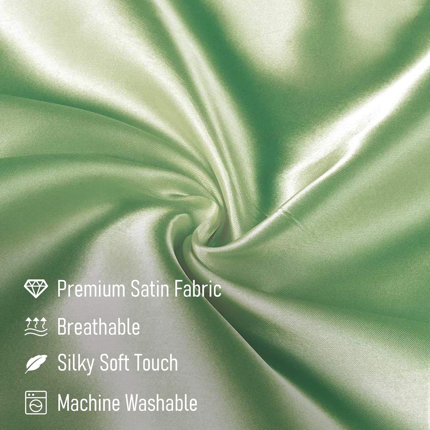 Tyfitb Satin Pillowcase Set for Hair & Skin Care – Cooling, Hypoallergenic, Anti-Frizz, Wrinkle-Free – Soft, Luxurious Pillowcases with Envelope Closure – 2-Pack, Standard Size 20x26, Gift-Ready