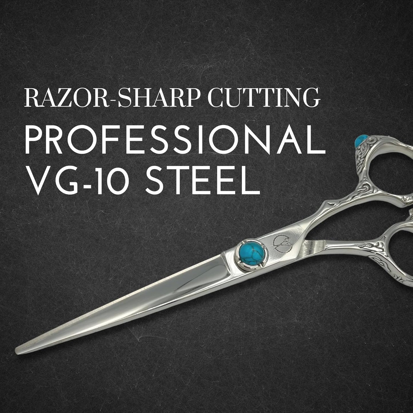 6" Hair Shears - VG-10 Japanese Steel - Professional Grade for Stylists and Barbers - Zen Scissors Line (Cutting)