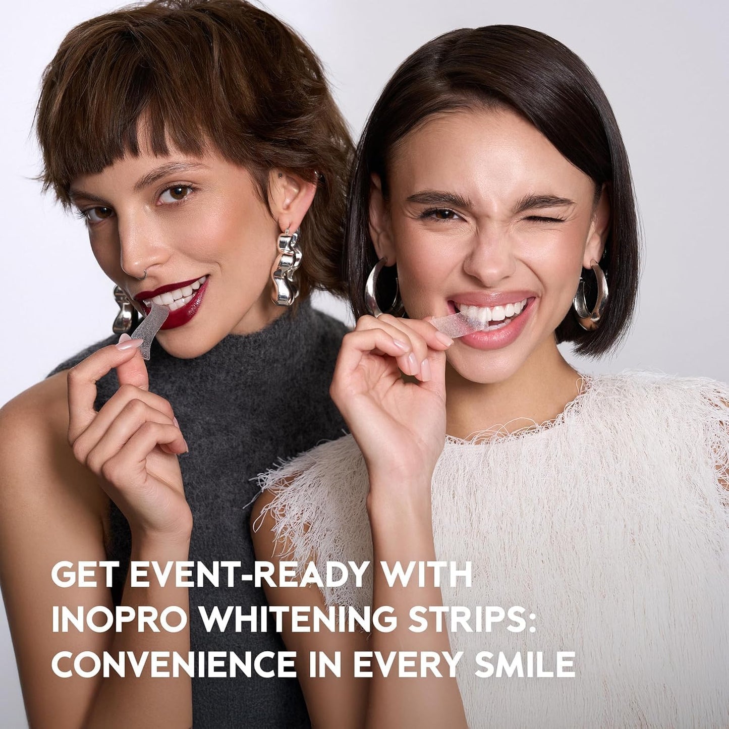 Natural Teeth Whitening Strips Kit 21 Treatments - Sensitive Teeth Whitener, Peroxide Free with Papain, Bromelain, Coconut Oil, White Strips for Teeth Whitening (42 Strips)