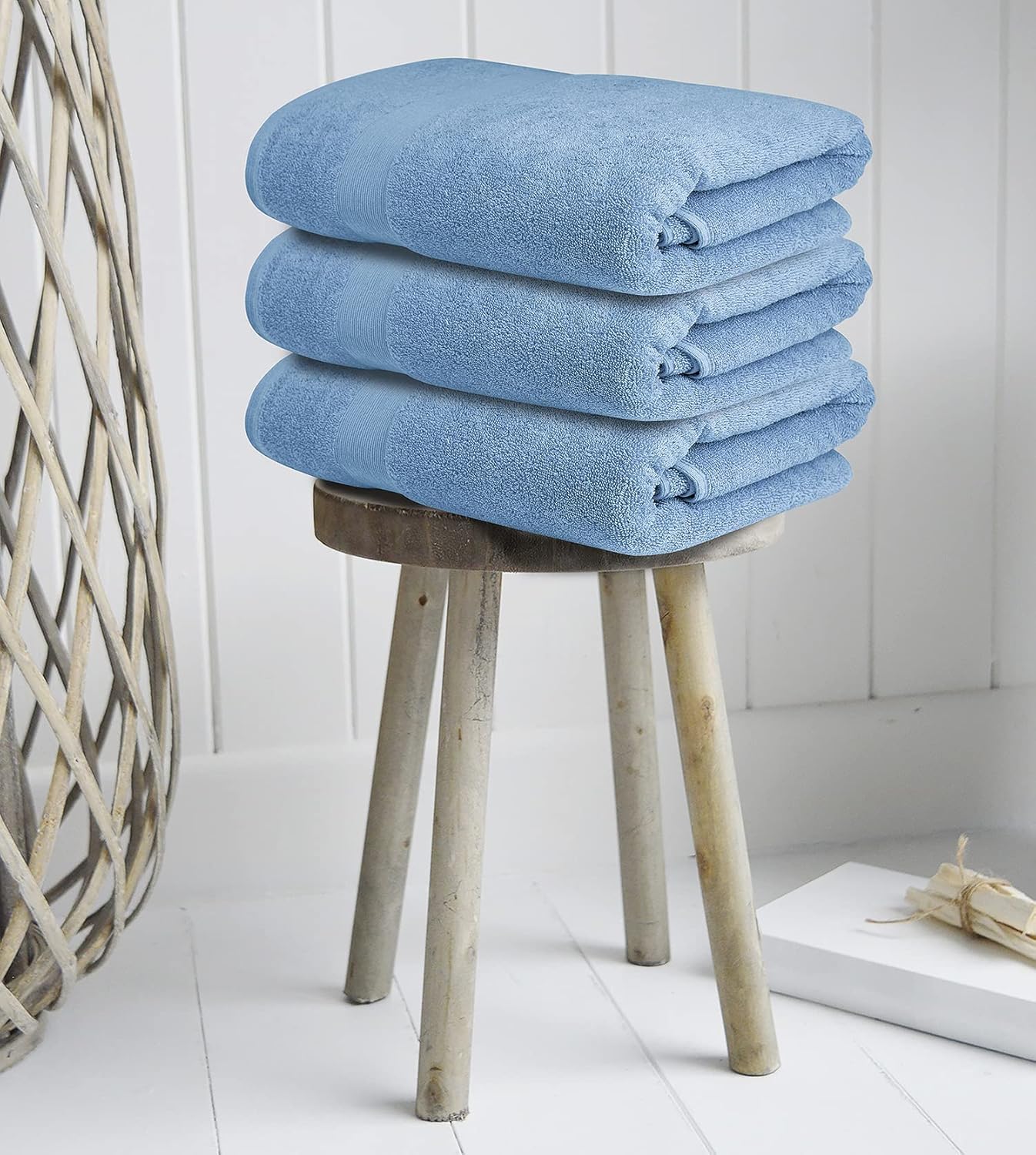 Softolle Luxury Bath Towels Set of 4 (27” x 54”) | Towels for Bathroom | Super Soft | Highly Absorbent Towels for Home, Spa, Gym (Sky Blue)