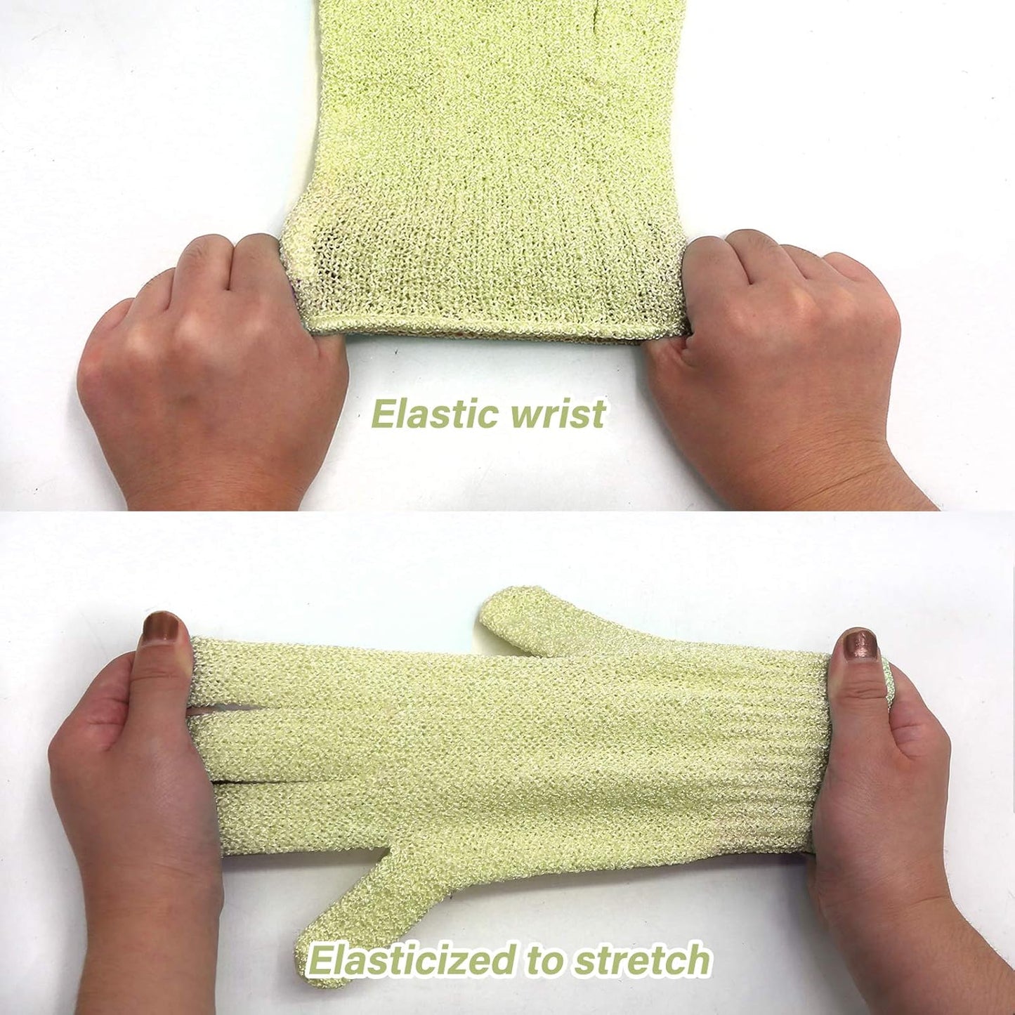 MIG4U Shower Exfoliating Scrub Gloves, Bathing Gloves Body Wash Dead Skin Removal Deep Cleansing Sponge Loofah for Women Men