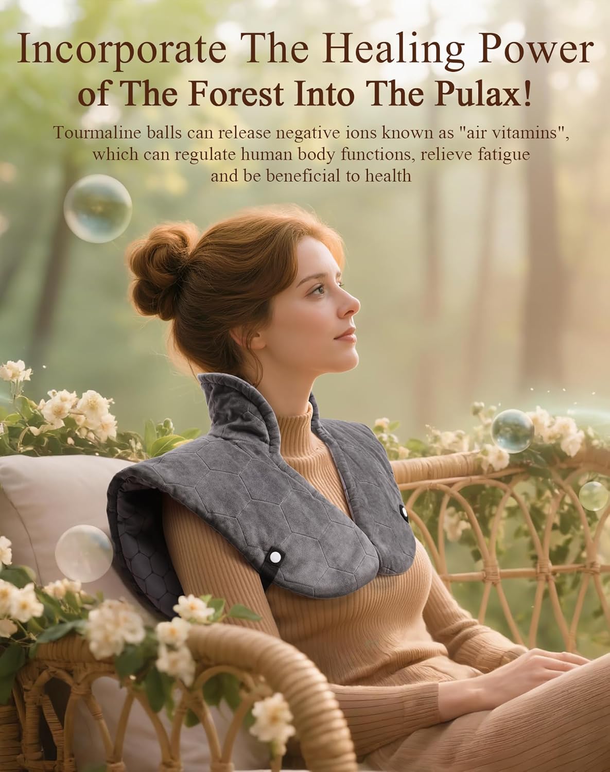 30s Fast Hot Heating Pad for Neck Shoulders and Back, Far Infrared Heating Pad, 6X Deeper Pain Relief, Max 160℉, 8 Temp Settings, 4H Auto Off, Memory Function, 24"X20", Daily Care Gift for Family