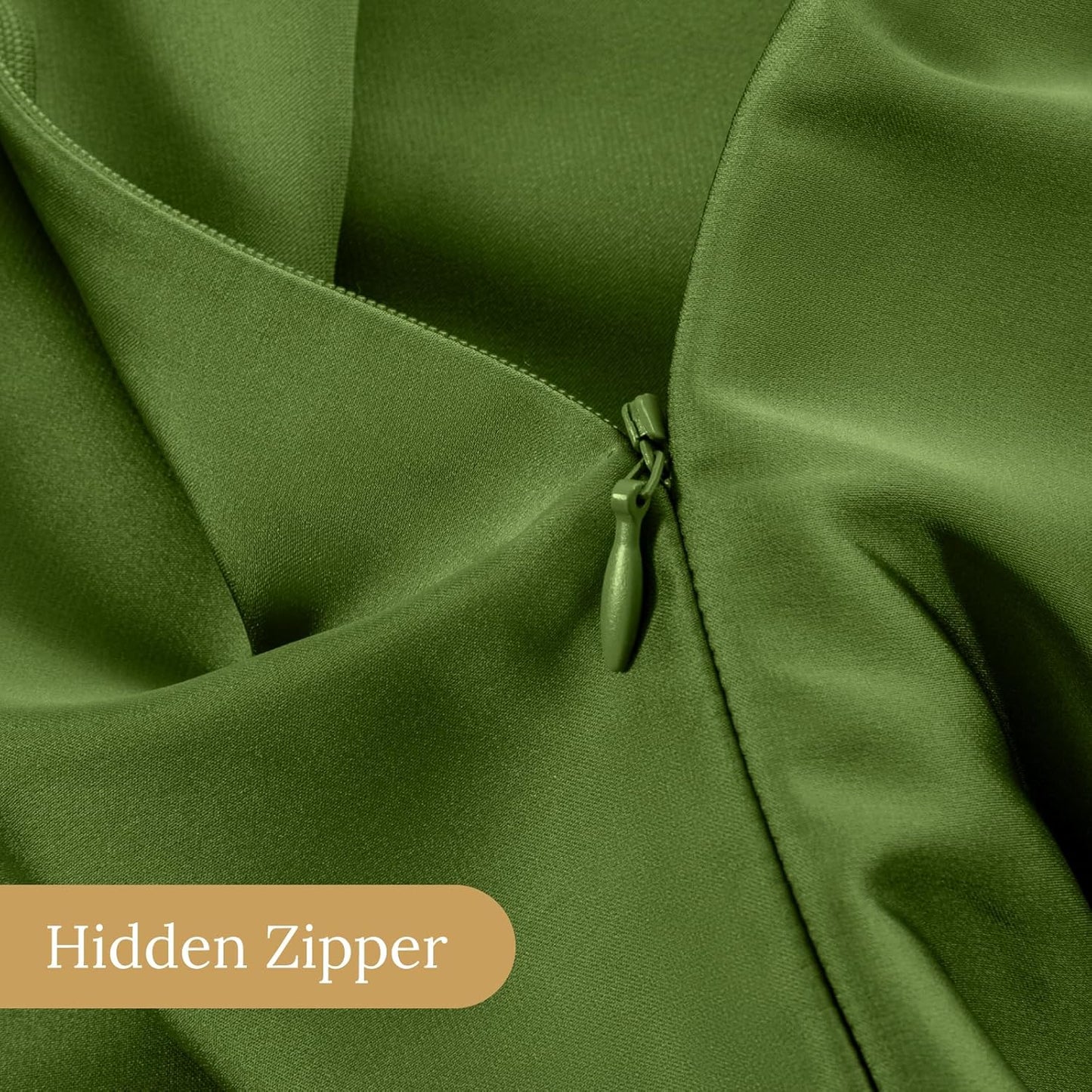 INFIIXSO Mulberry Silk Pillowcase for Hair and Skin, Silk Pillow Cases Queen with Hidden Zipper 20x30 Inches, Extraordinary Smooth and Soft Cooling Pillow Cases for Hot Sleepers(Cedar Green, 1 Pack)