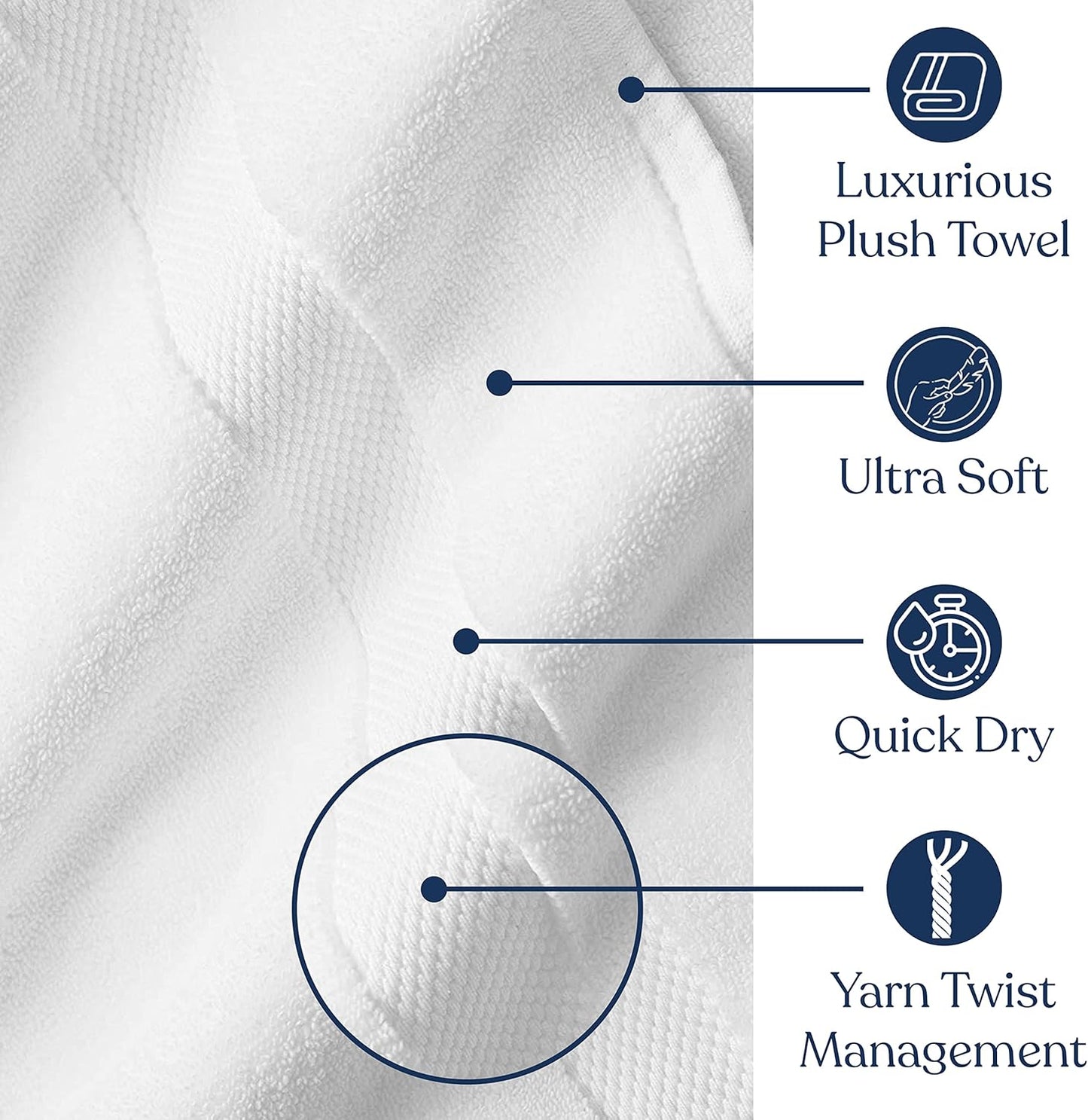 Delara Organic Cotton Luxuriously Plush Bath Towel 33 Piece Set|GOTS & Oeko-TEX Certified|Premium Hotel Quality Towels|Feather Touch Technology|650 GSM Long Staple|Soft, Quick Dry & Ultra-Absorbent