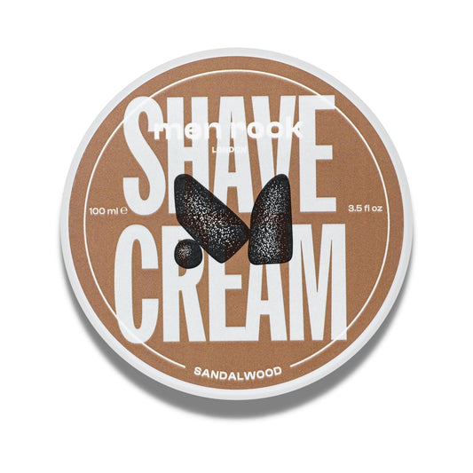 Men Rock Shave Cream - Sandalwood - Mens Shaving Cream - Moisturizing Shaving Foam for Men - Non-Drying Formula - Cruelty-Free - 3.5 oz