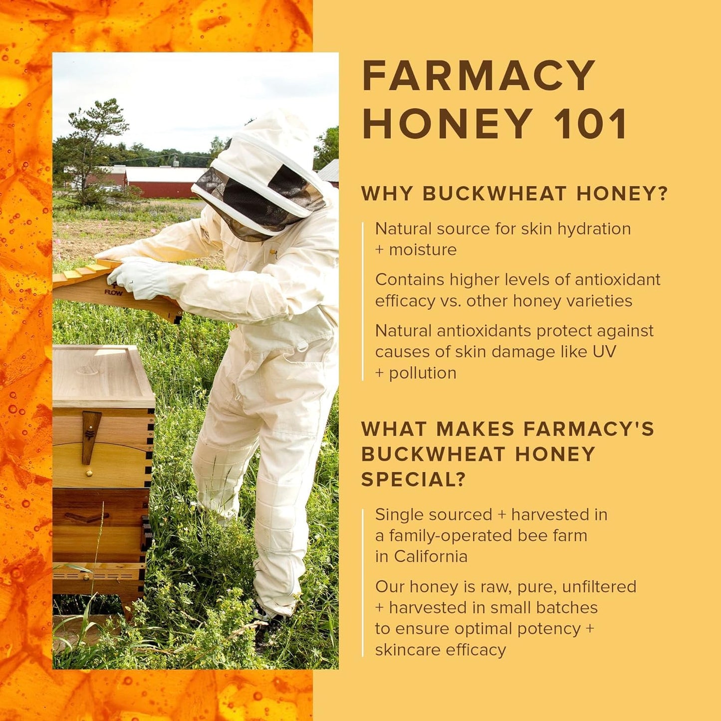 Farmacy Peptide Lip Smoothie - Hydrating Lip Balm with Vitamin C to Visibly Plump & Smooth Lines - Nourishing Treatment with a High-Gloss Finish - Honey Vanilla (10g)