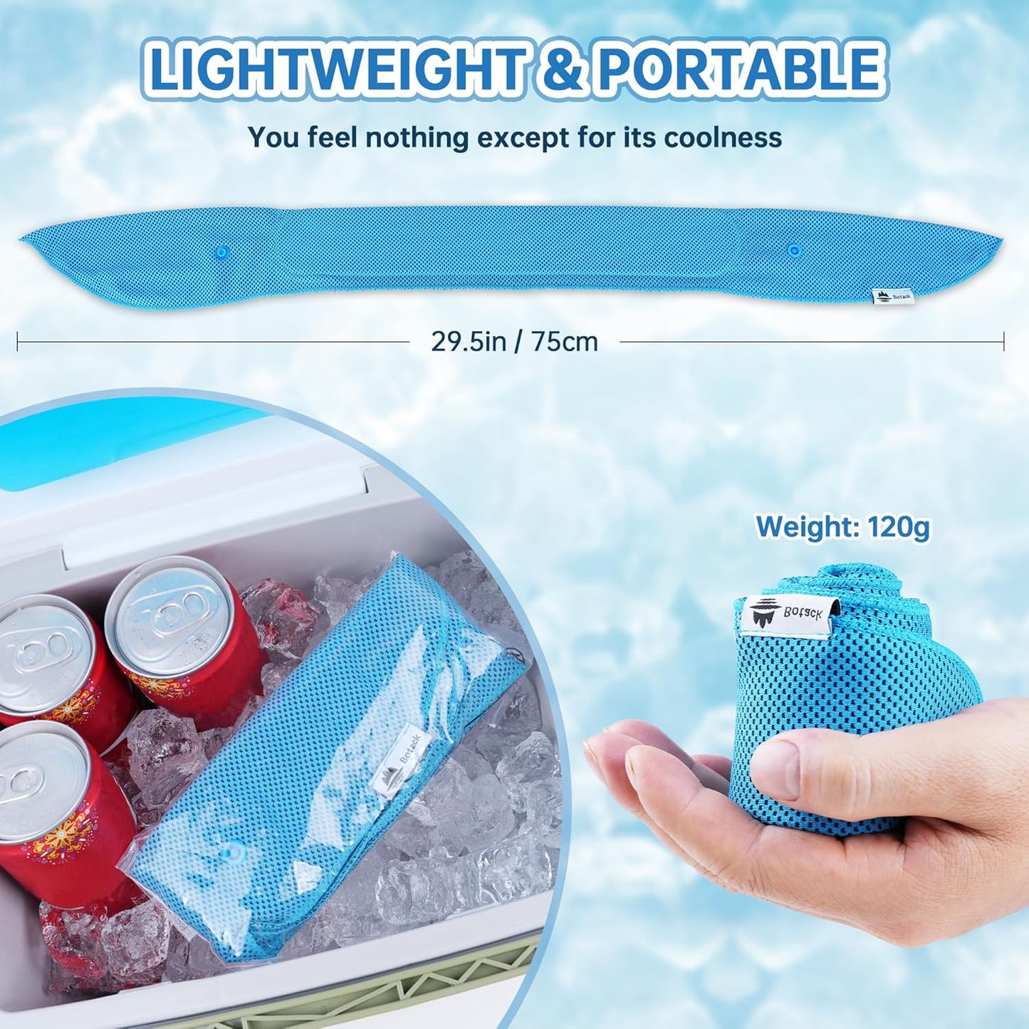 Cooling Neck Wraps with Reusable Gel Ice Pack, Soft Summer Neck Cooler for Golf, Tennis, Outdoor Activities 2 Packs