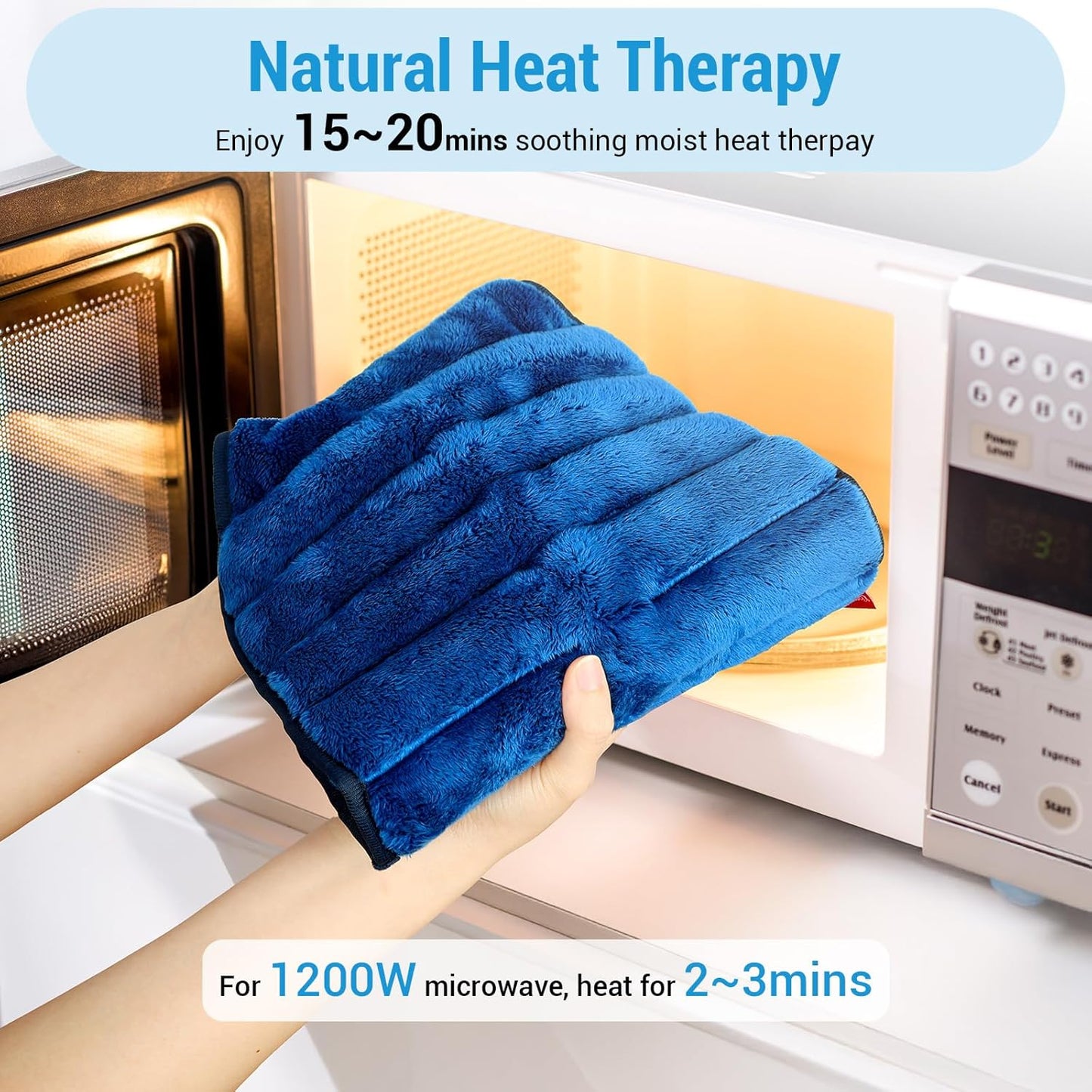 Comfytemp Microwave Heating Pad for Back Pain Relief, Periods Cramps, 2.5LB Wearables Microwavable Heating Pads, Moist Heat Therapy for Sciatica, Waist Coccyx, Warm Compress Recovery Get Well Gift